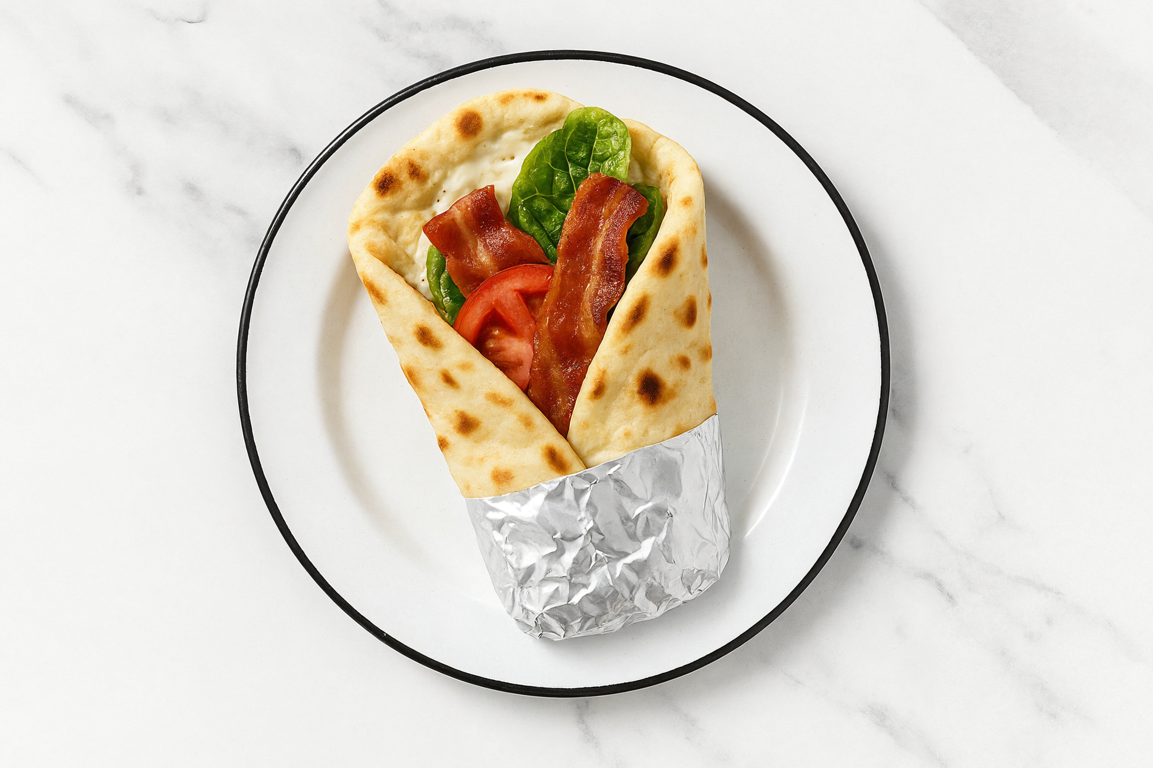 Applewood Smoked Pork Bacon Ranch Naan Wrap