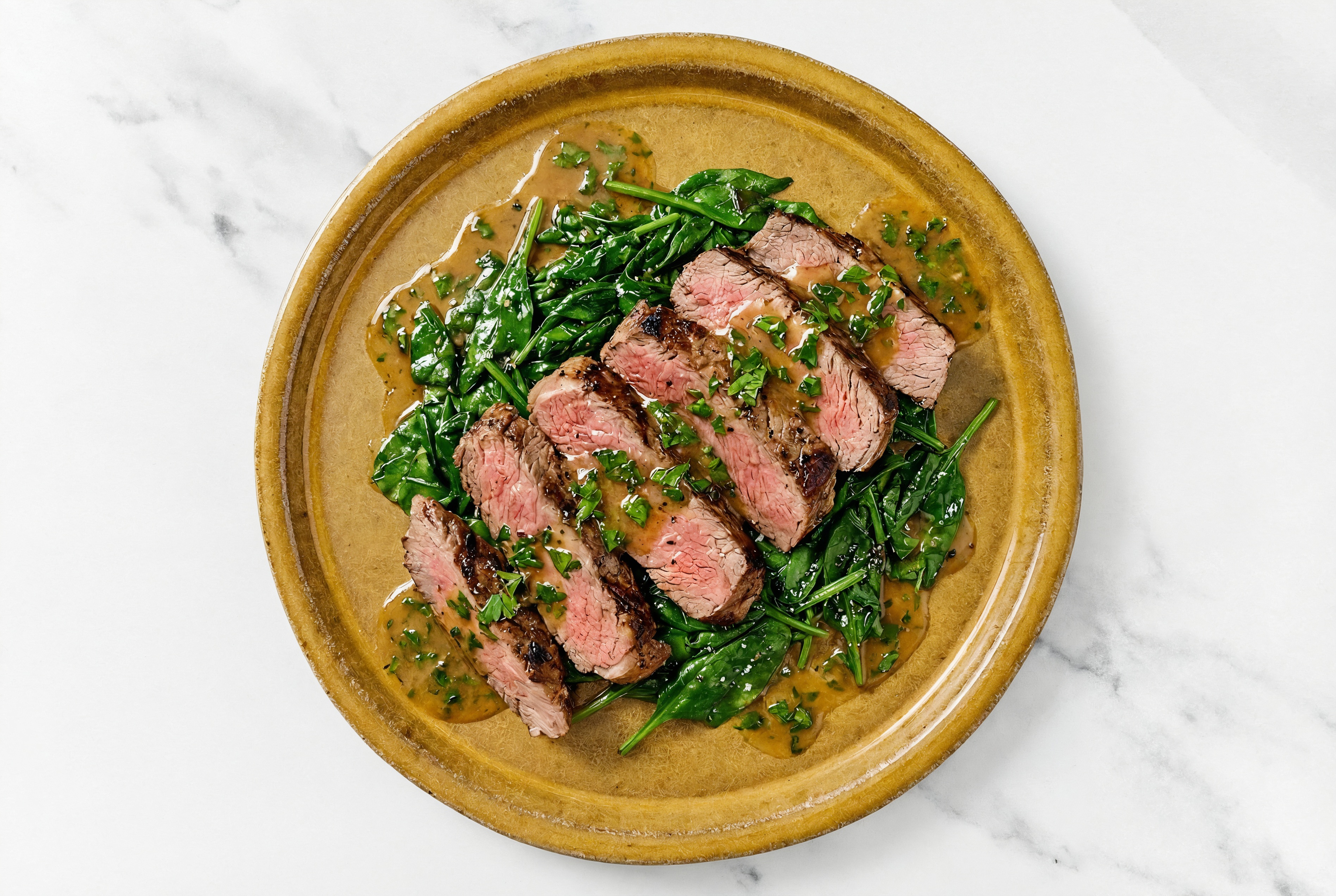 Savory Steakhouse Style Herby Sirloin + Baby Spinach