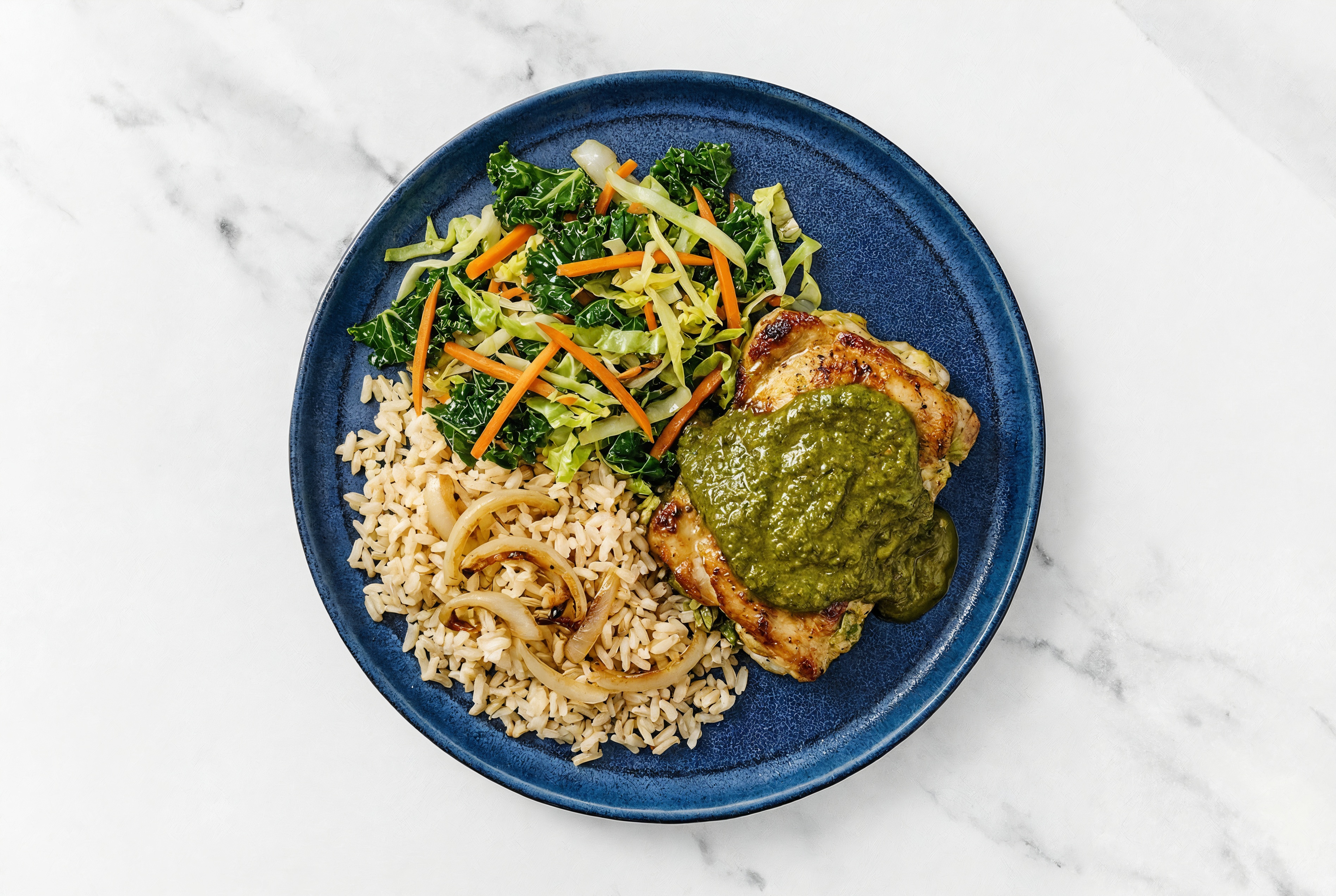 Saag Chicken Thighs + Biryani Vegetable Rice