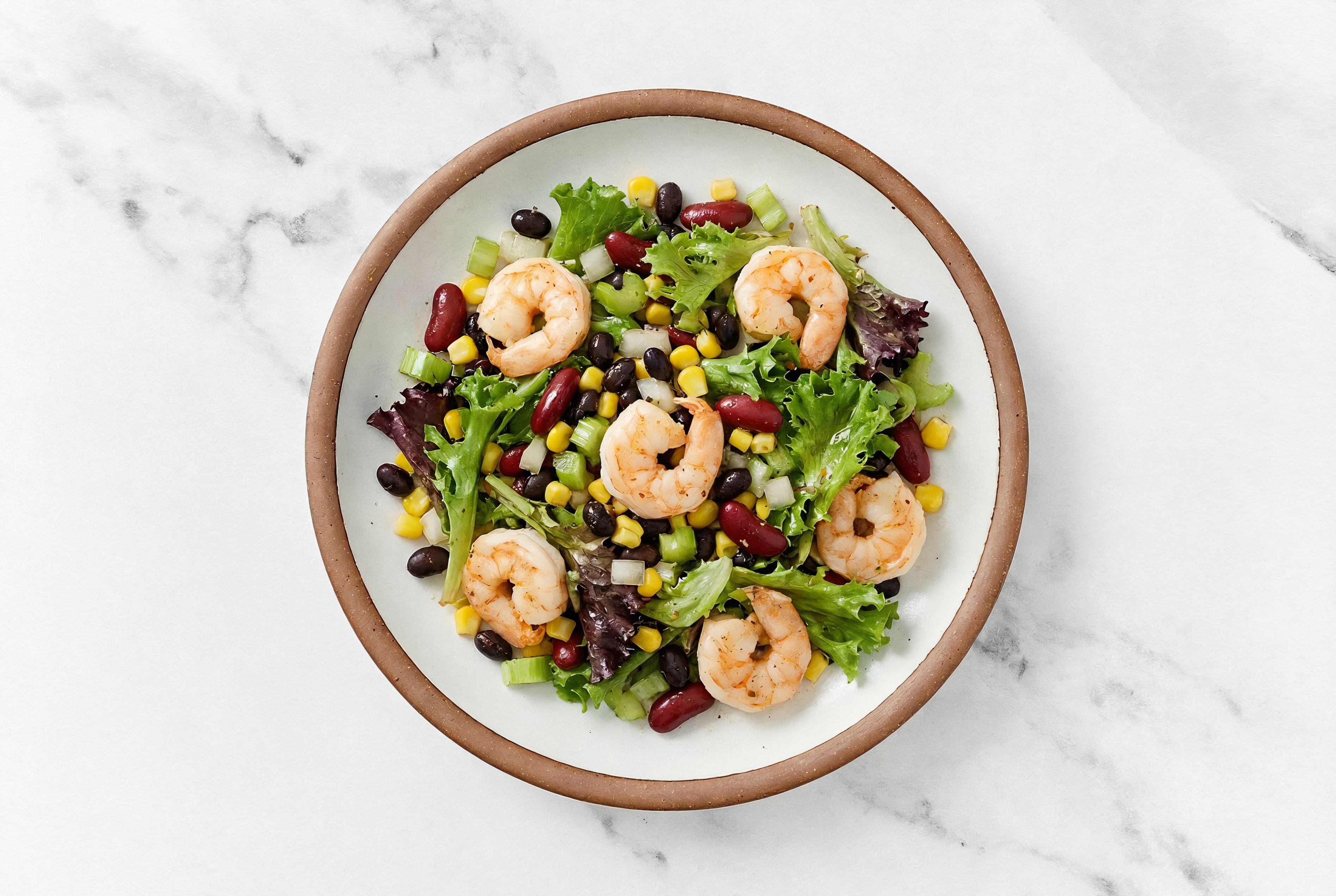 Shrimp + Black Bean Spring Mix Salad