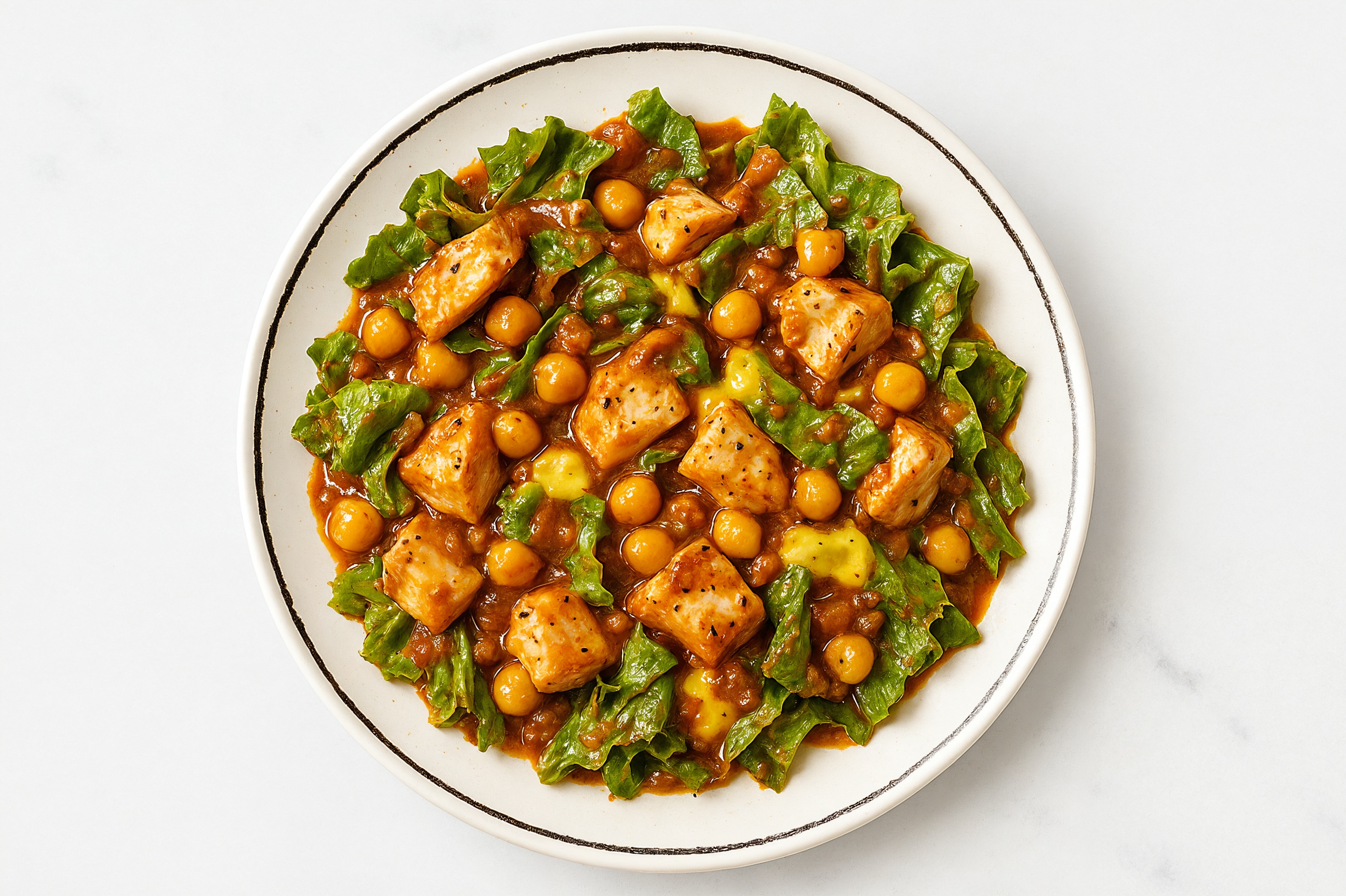 Honey Mustard Vindaloo Chicken + Chickpea Salad