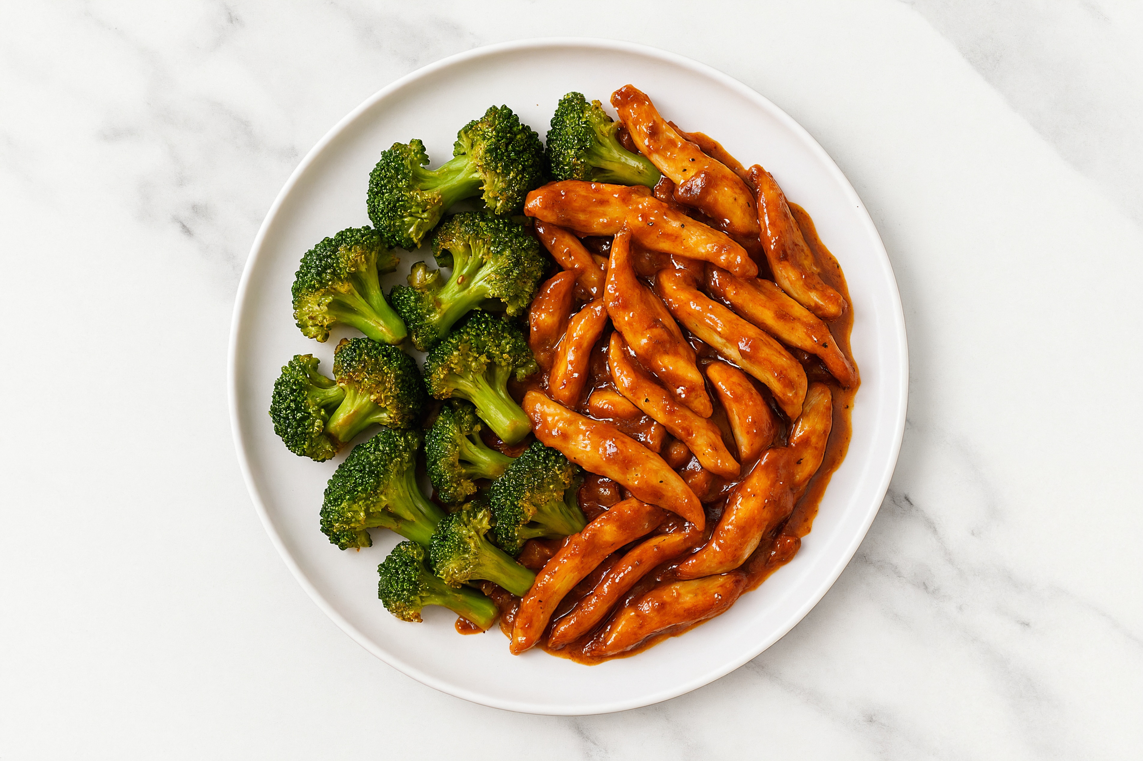 Saucy BBQ Chicken Strips + Broccoli