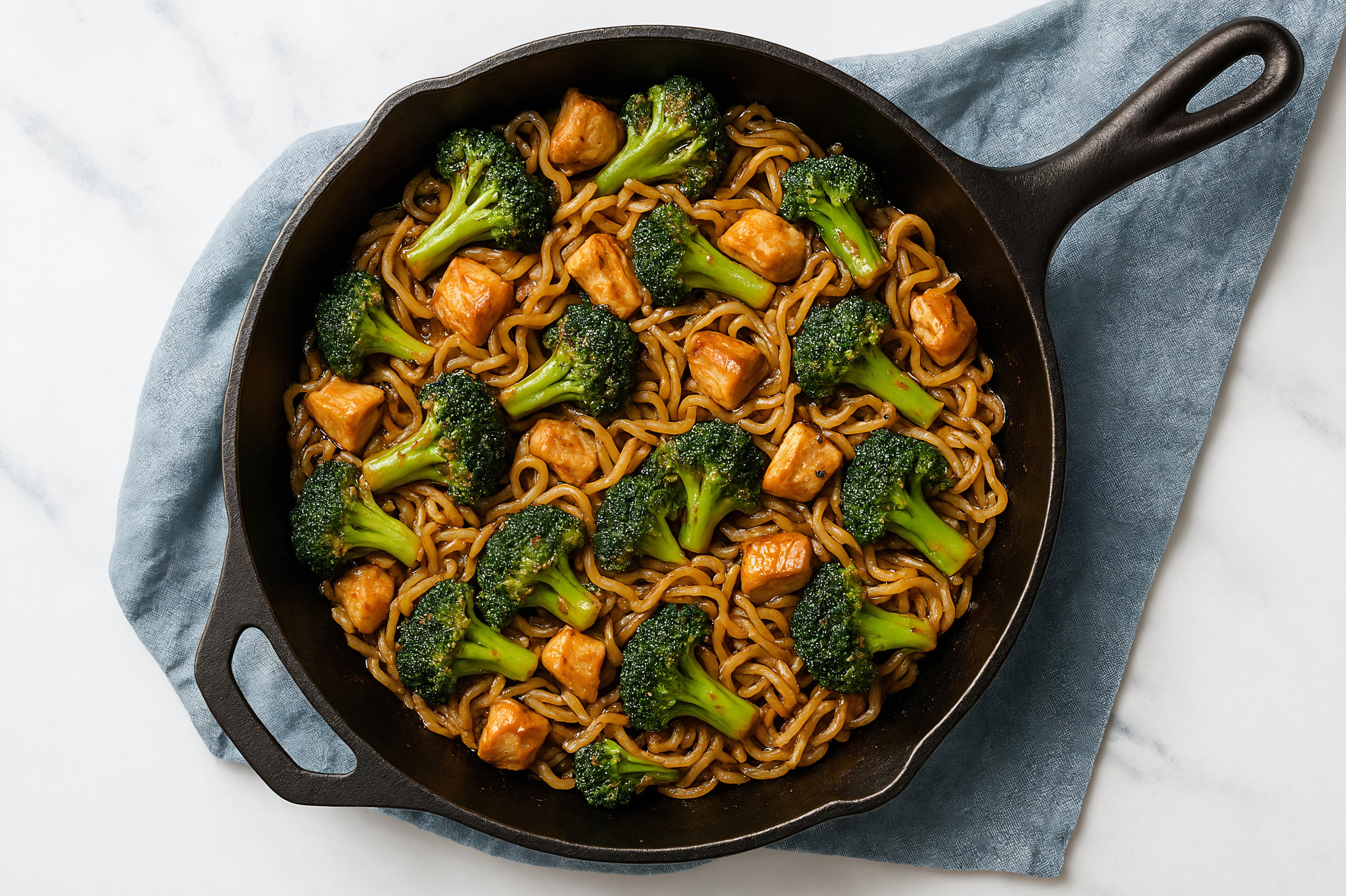 Chicken Thigh + Broccoli Teriyaki Ramen