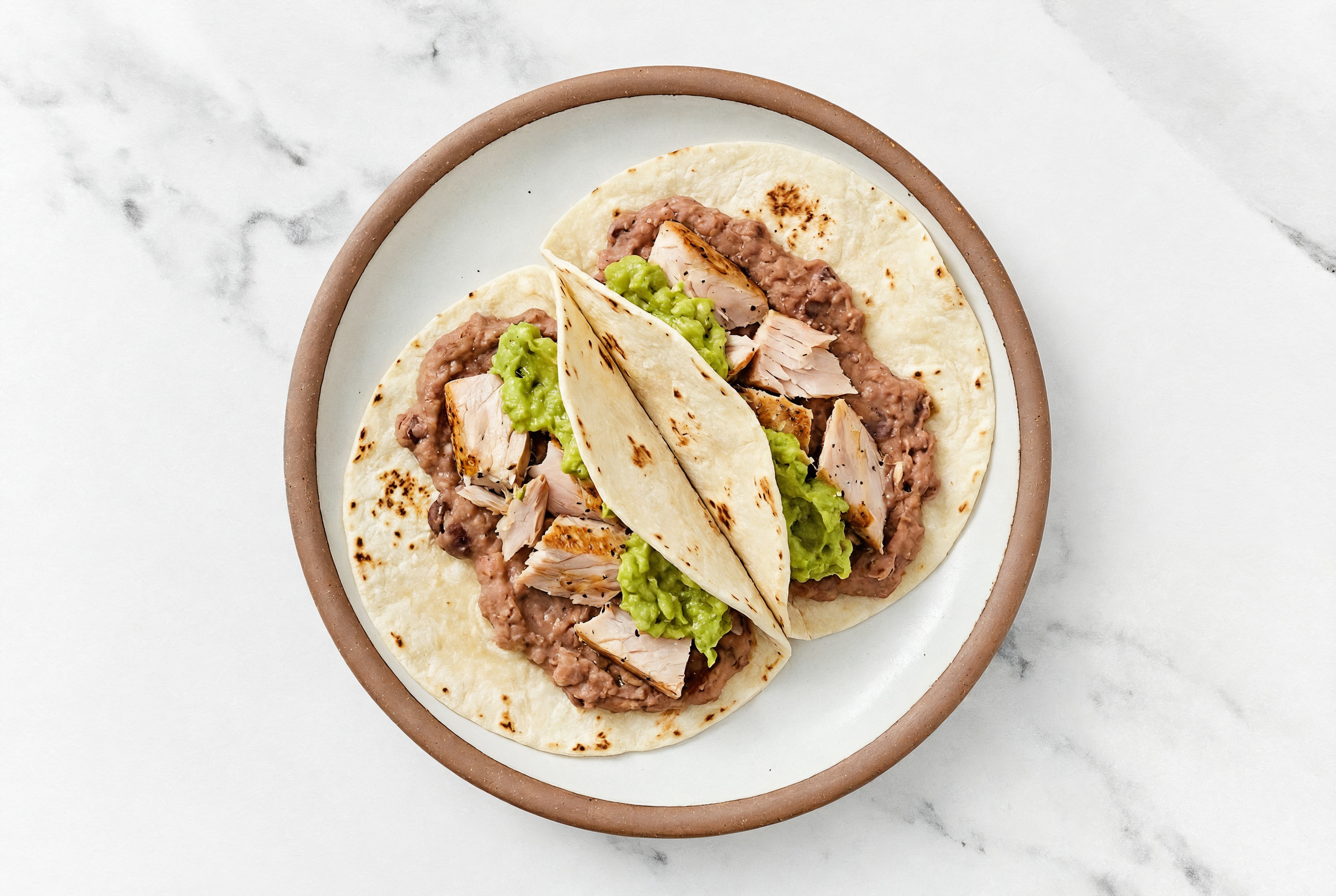 Refried Red Bean Tacos with Seared Tuna & Guacamole