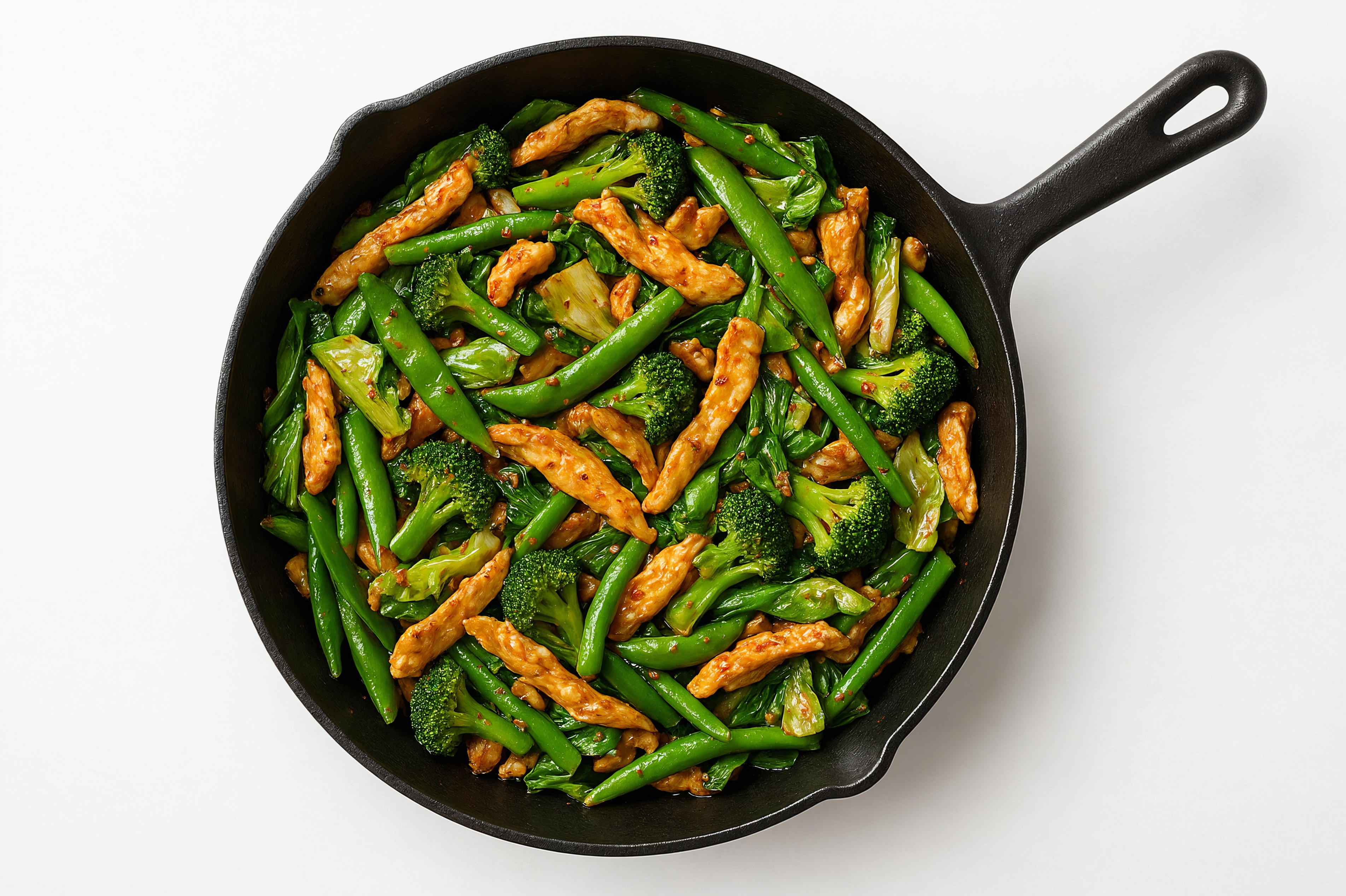 Chili Crisp Lime Chicken with Bok Choy Mix + Organic Green Beans Sauté