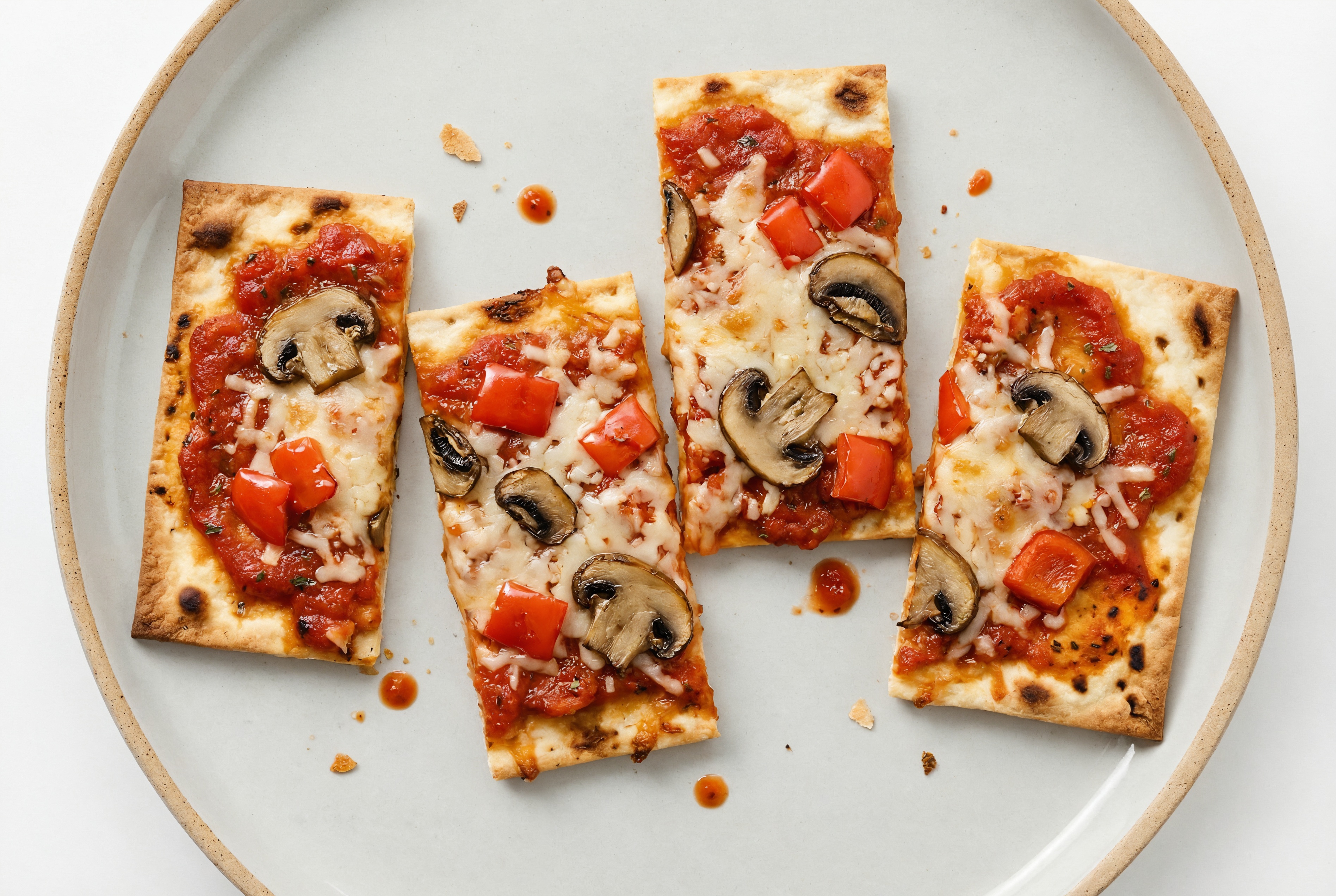 Bell Organic Pepper + Mushroom Lavash Flatbread with Grated Parmesan Cheese