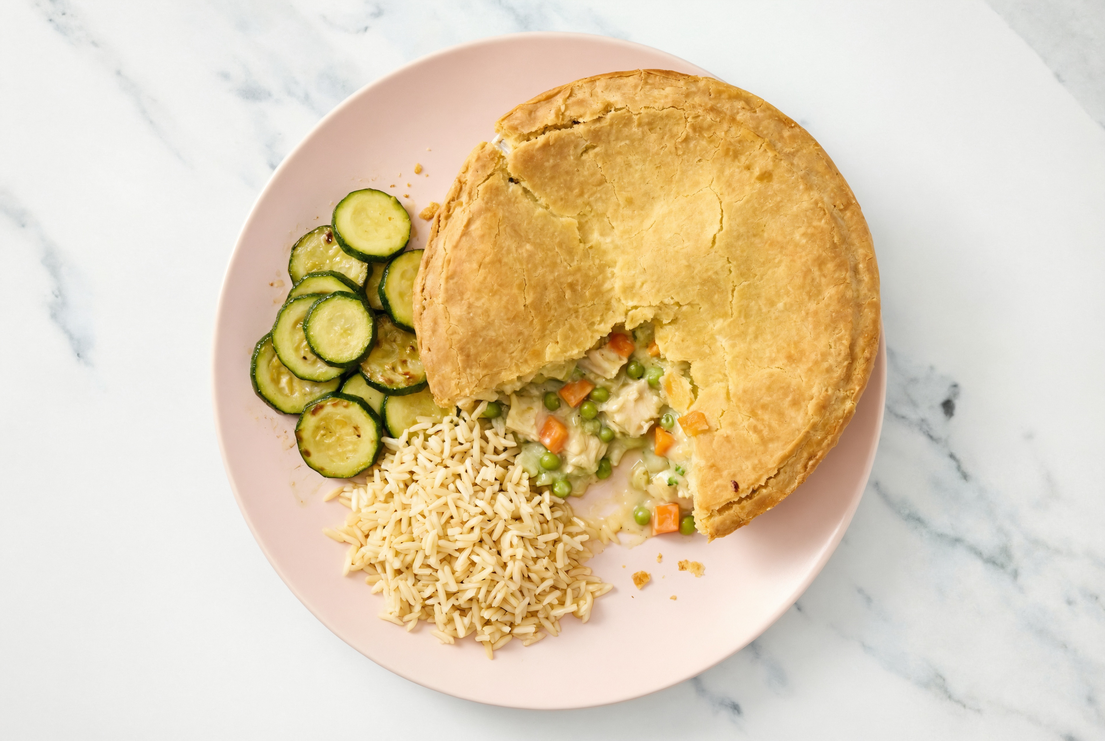Chicken Pot Pie with Zucchini & Bone Broth Rice