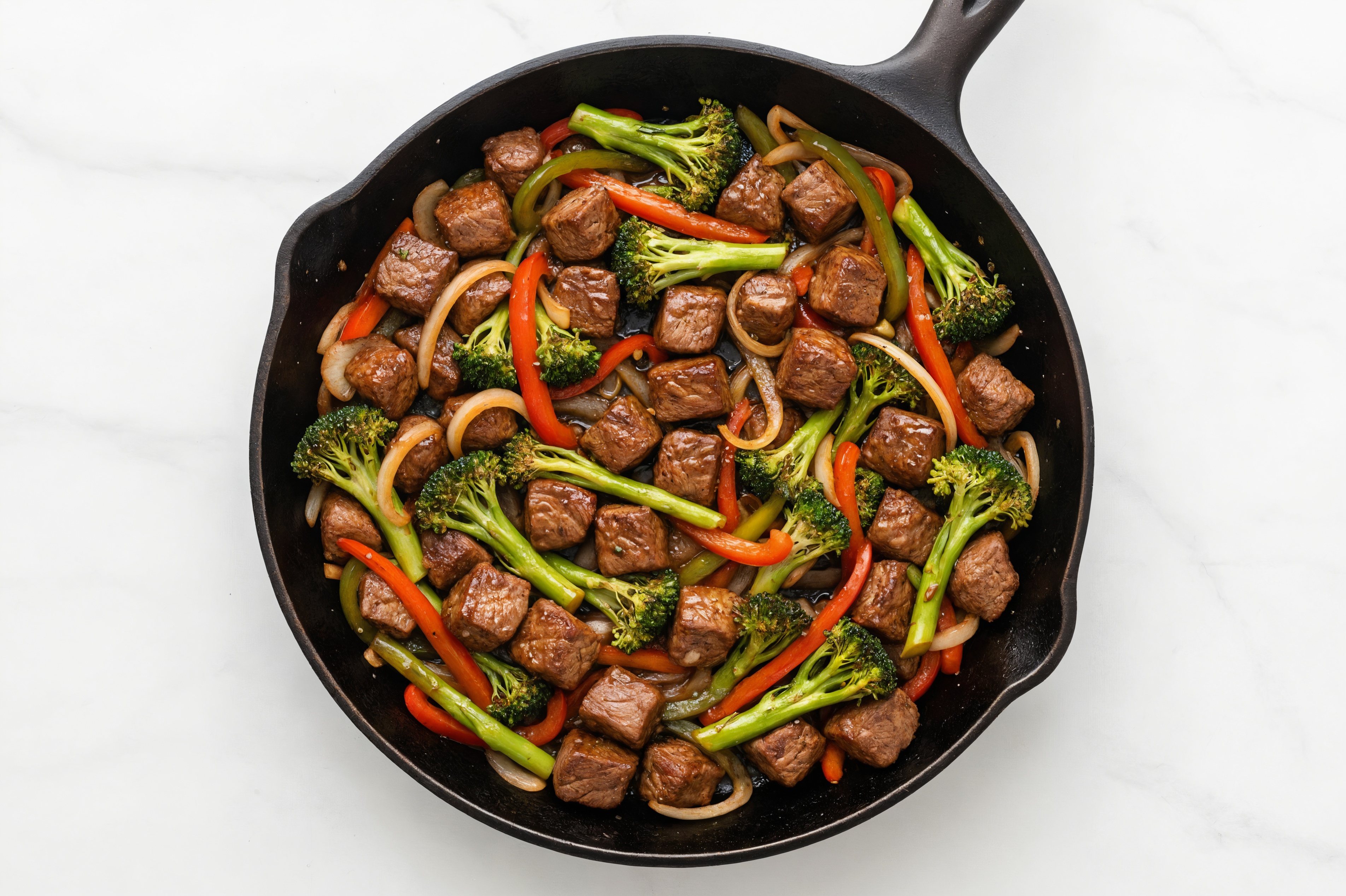 Teriyaki Bison Stir-Fry with Broccoli & Peppers