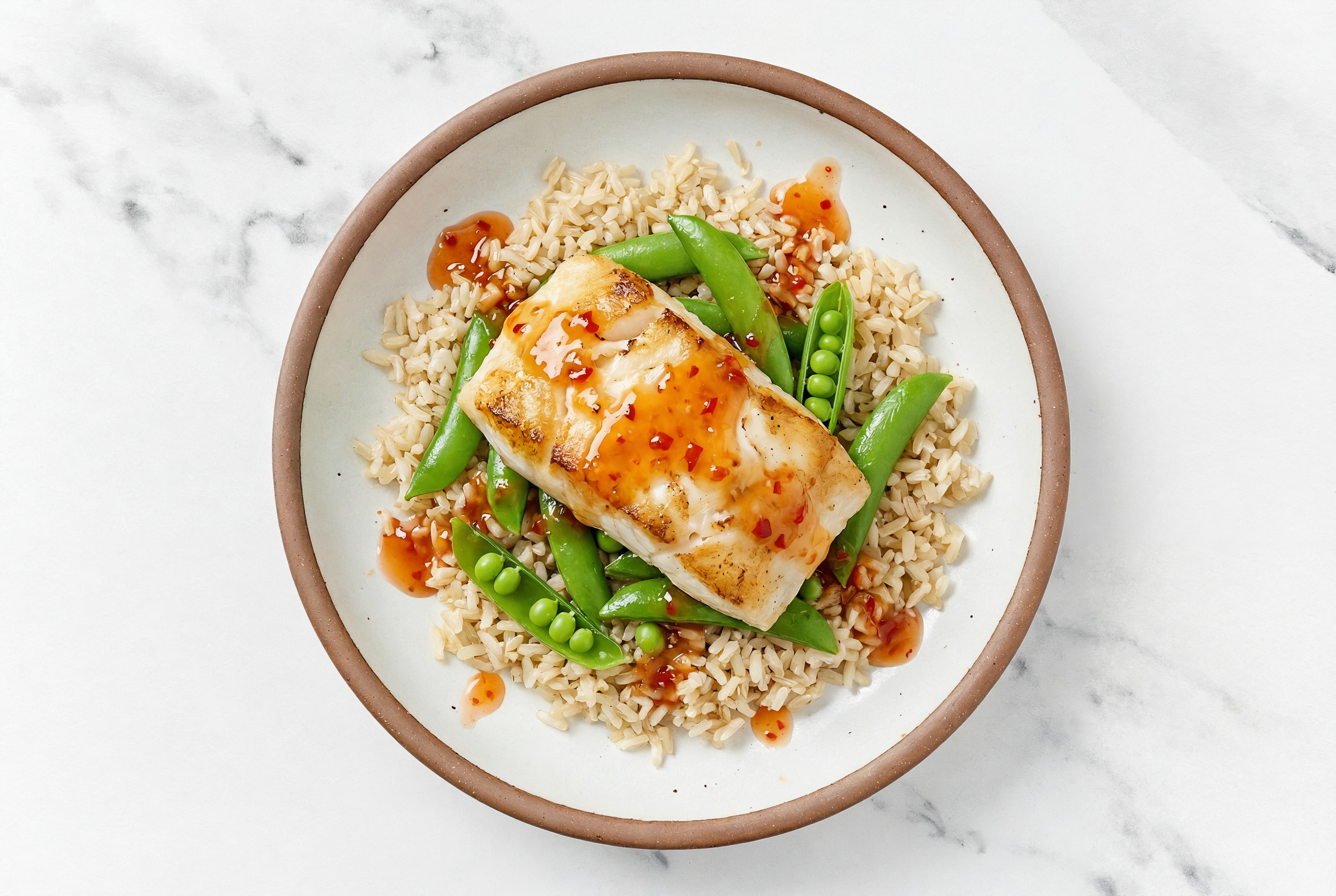 Sweet Chili Barramundi Brown Rice Bowl