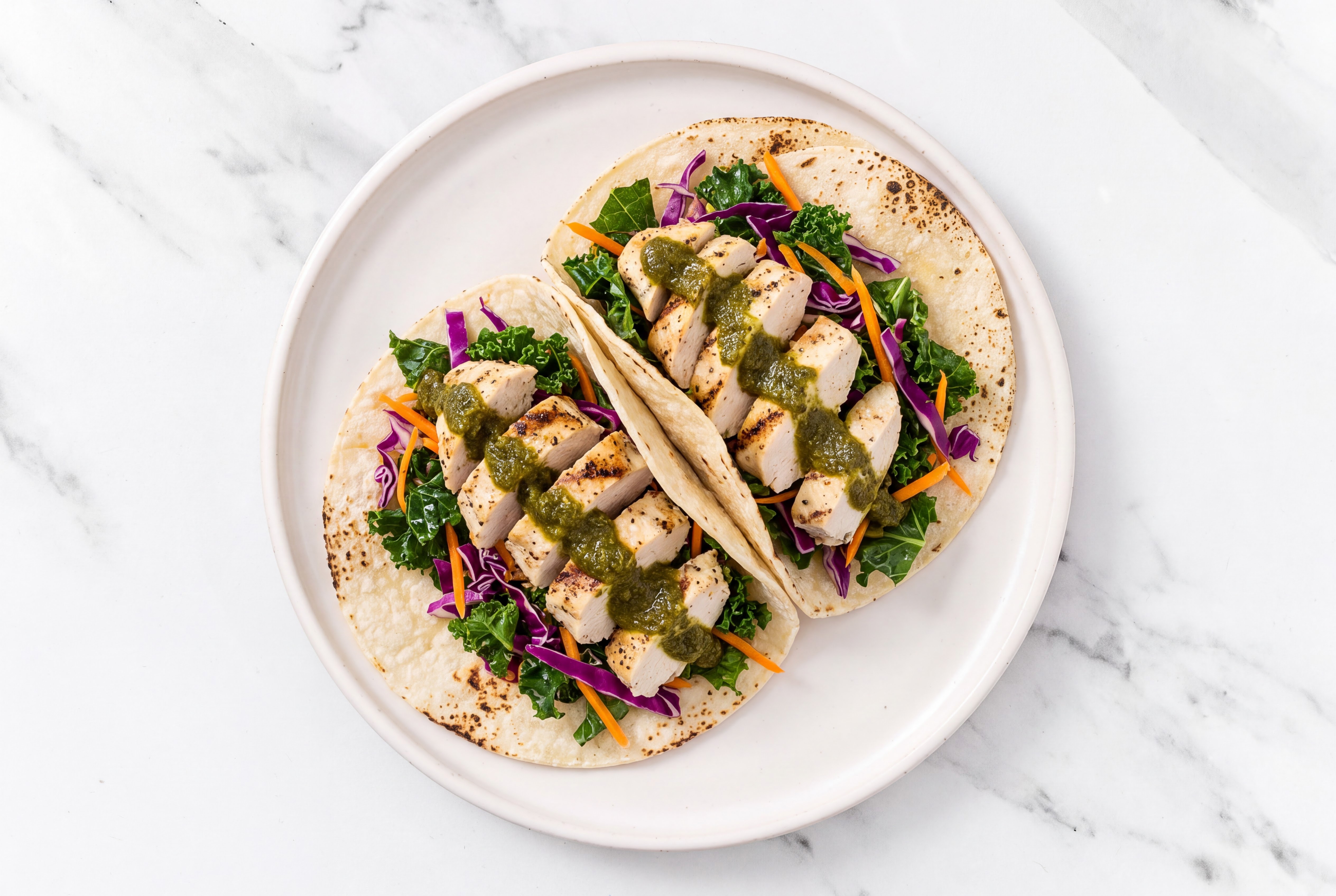 Technicolor Seasoned Grilled Chicken Breast Zhoug Tacos