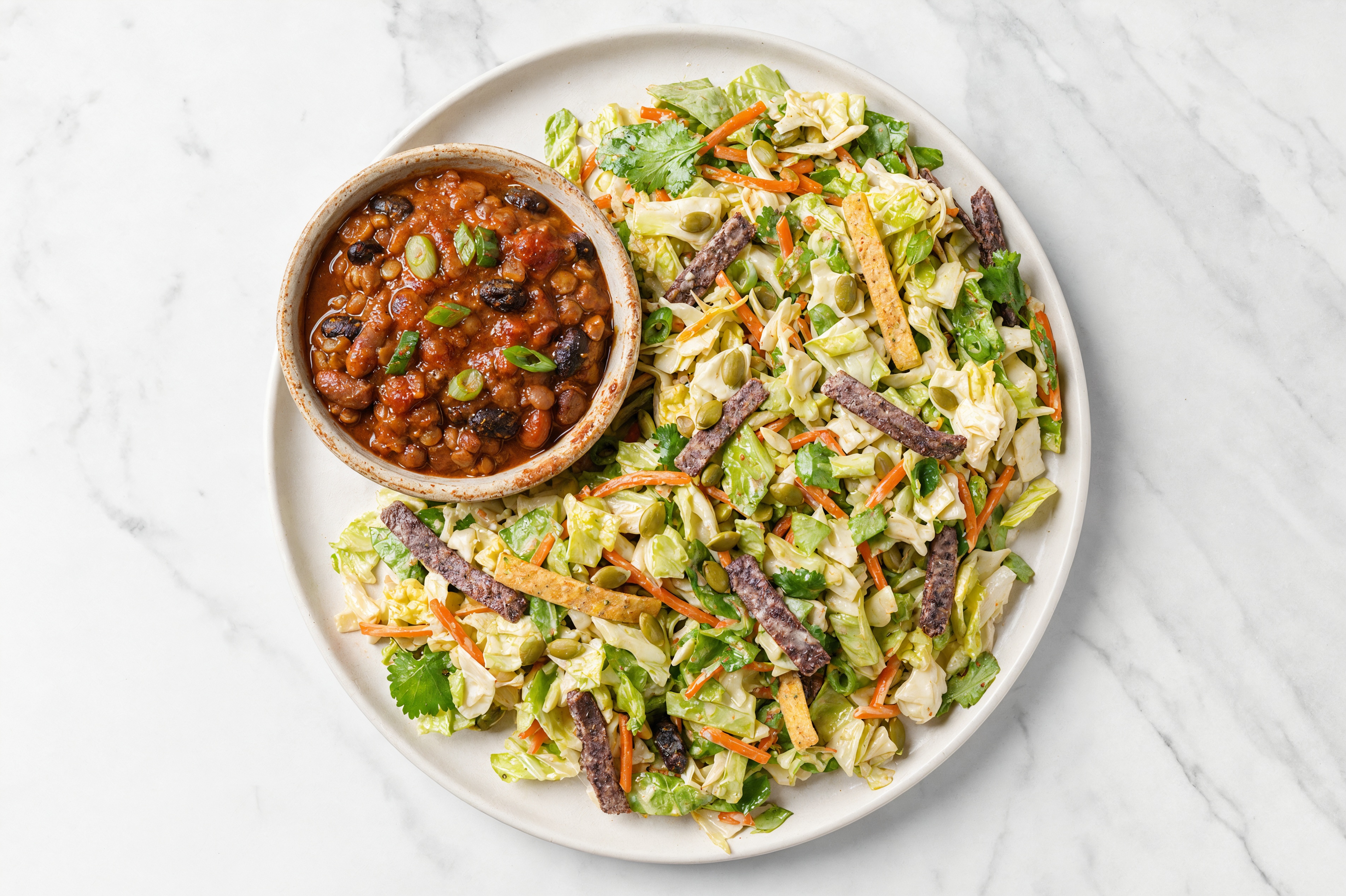 Homestyle Lentil Chili  + Southwest Salad