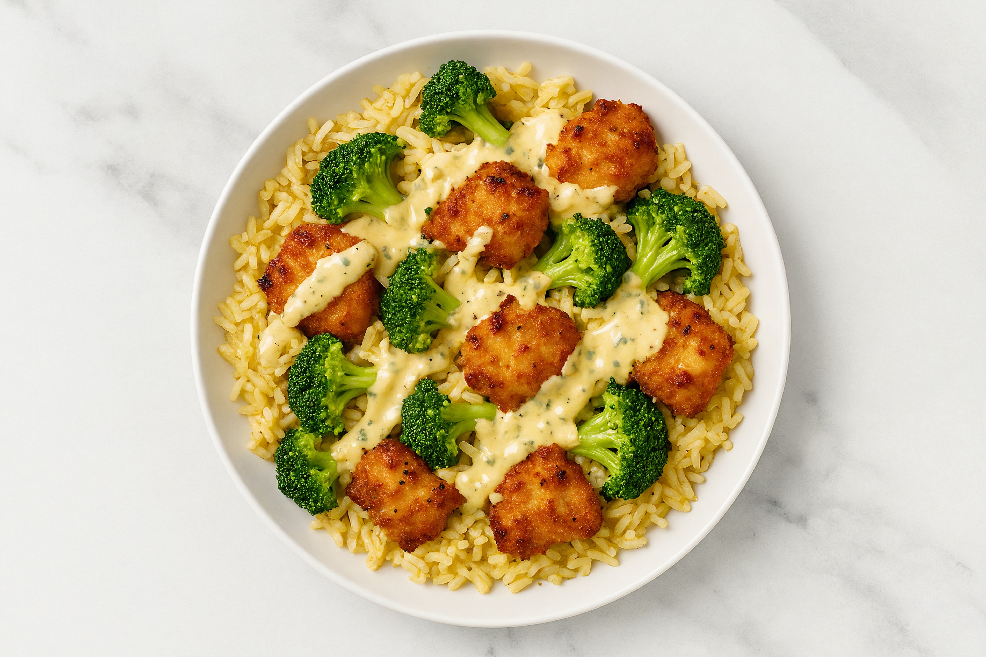 Crispy Chicken Caesar Seasoned Jasmine Rice Bowl