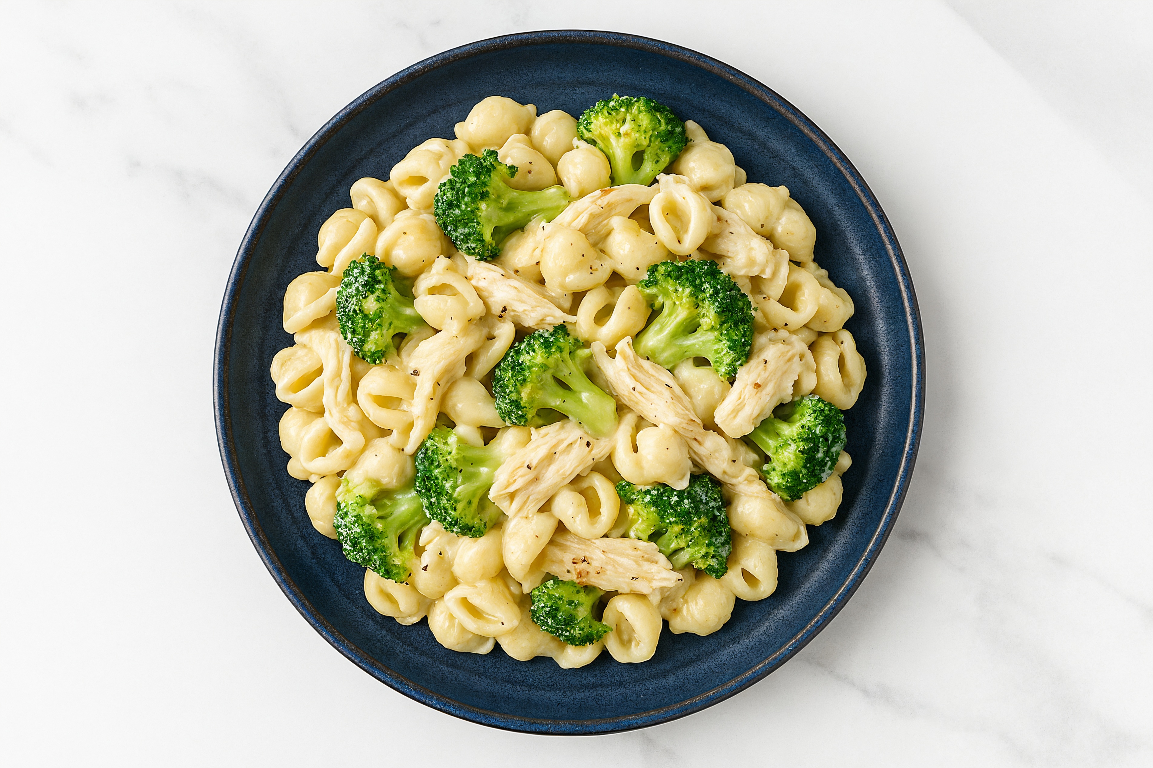 Pulled Chicken + Broccoli Mac & Cheese