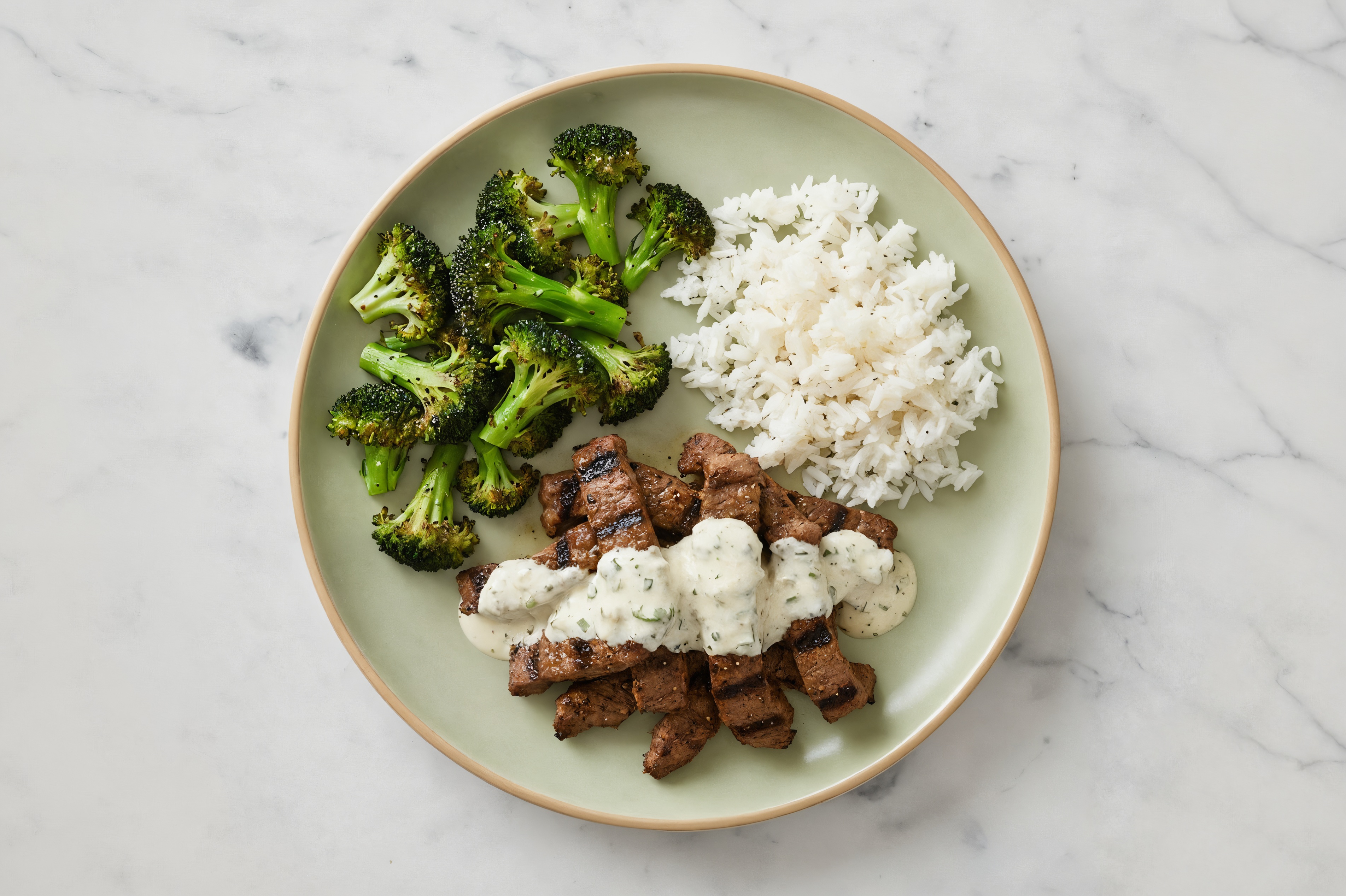 Creamy Garlic Barbacoa Beef Long Grain White Rice Bowl