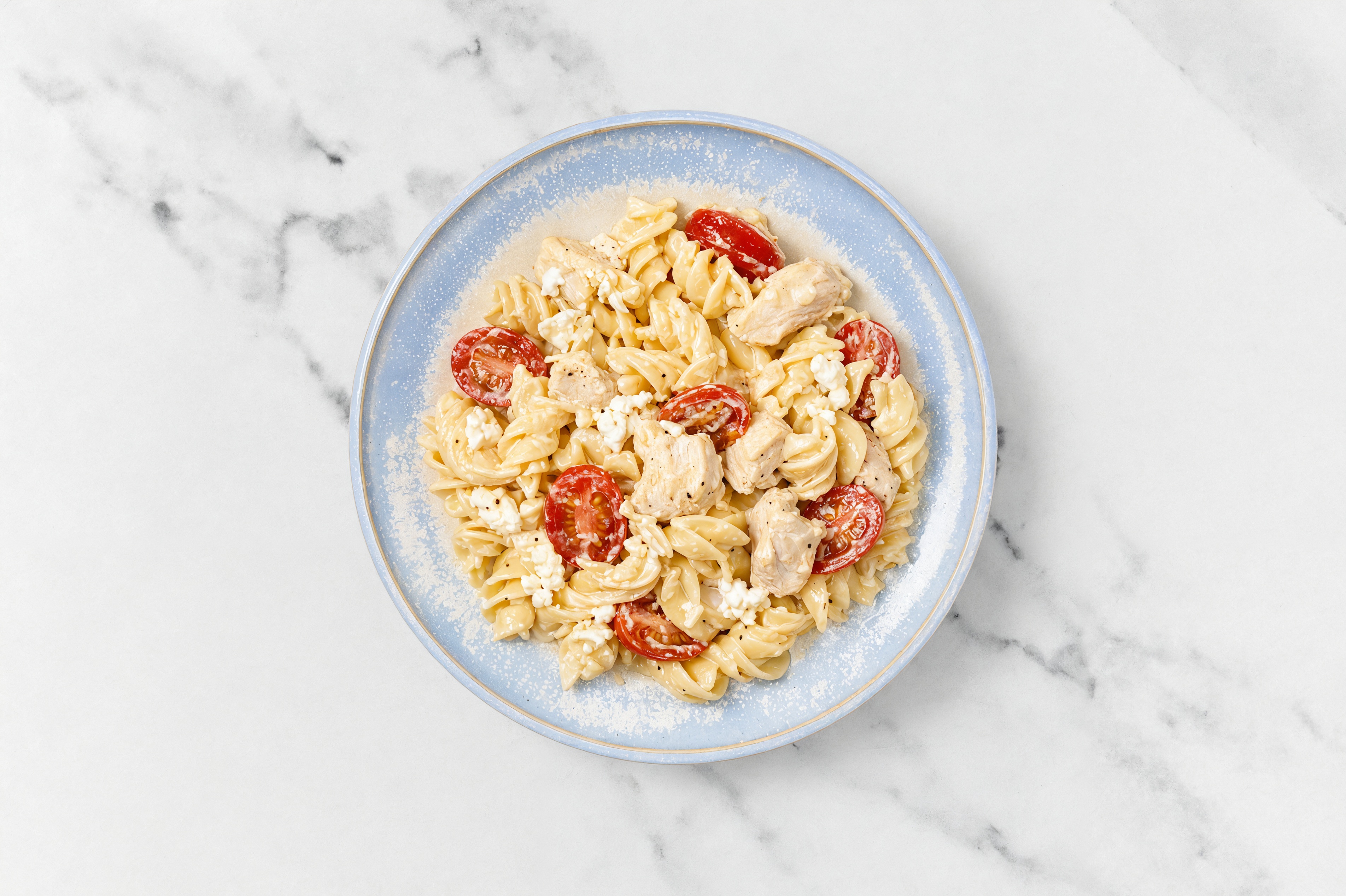 Chicken + Sheep Cheese Protein Pasta Salad