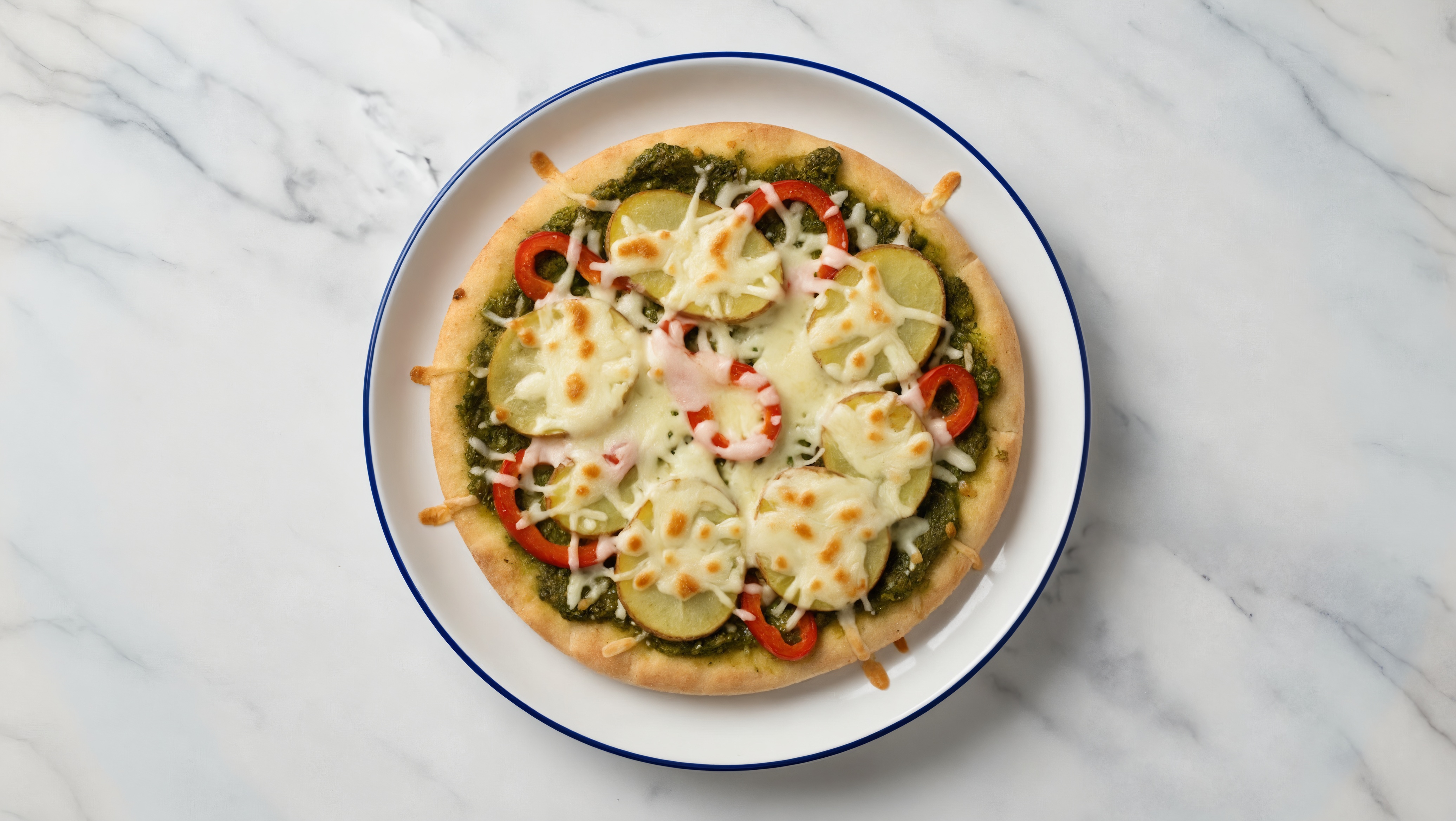 Pesto Potato Whole Grain Pita Pockets Pizza