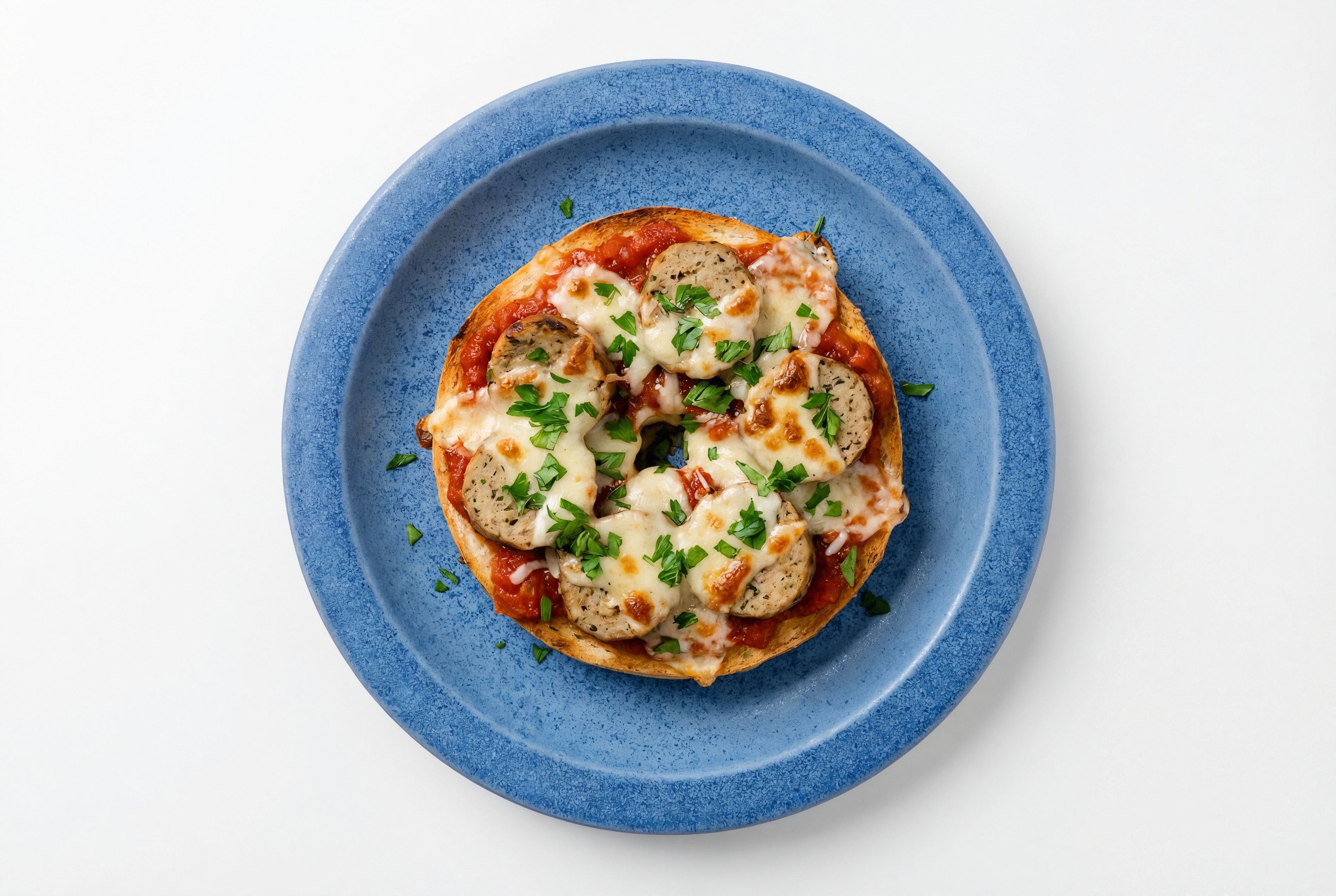 Classic Meatball Pizza Gluten-Free Plain Bagels with Parsley