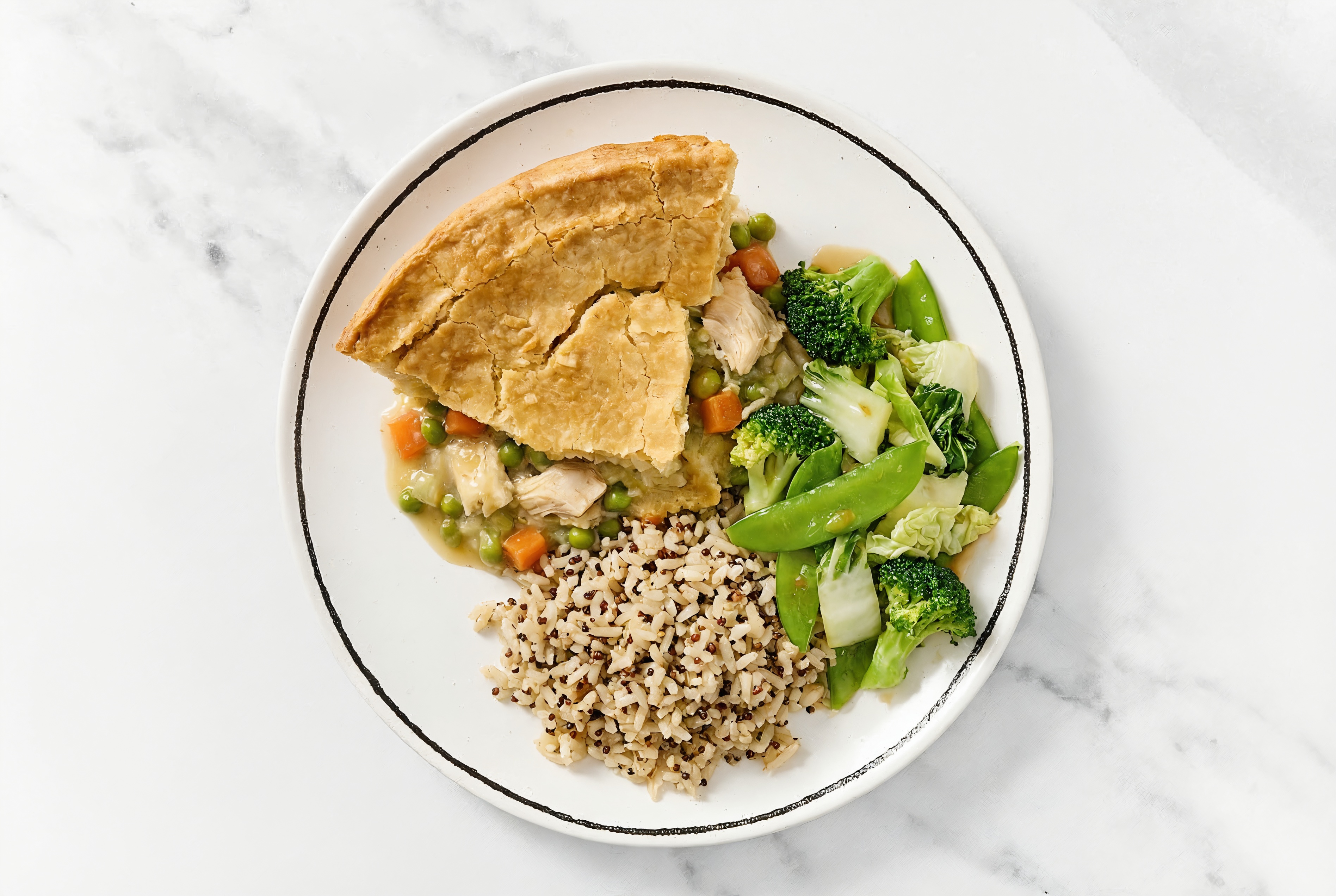 Chicken Pot Pie with Bok Choy & Quinoa Blend