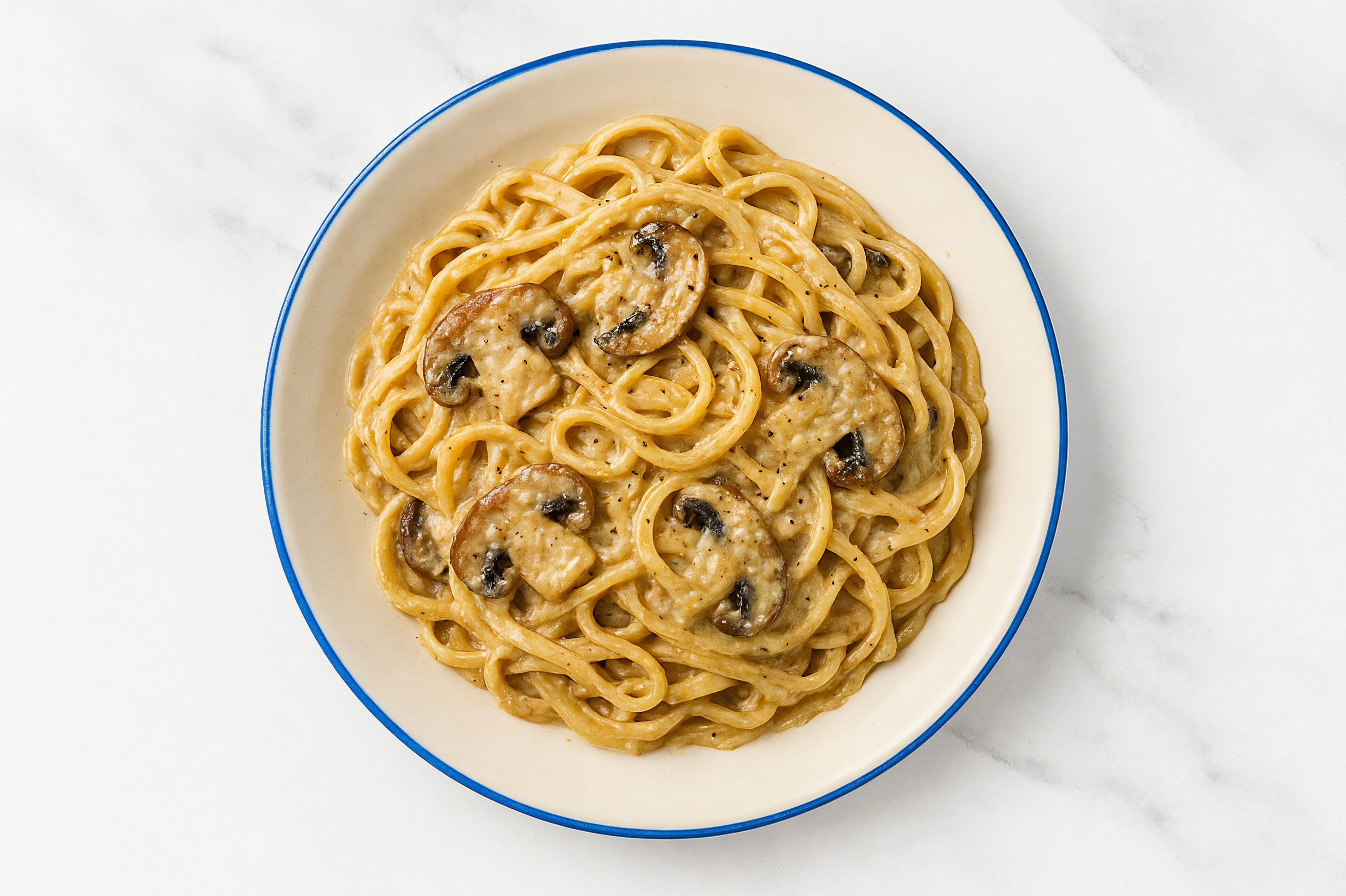 Mushroom Linguine with Roasted Garlic Truffle