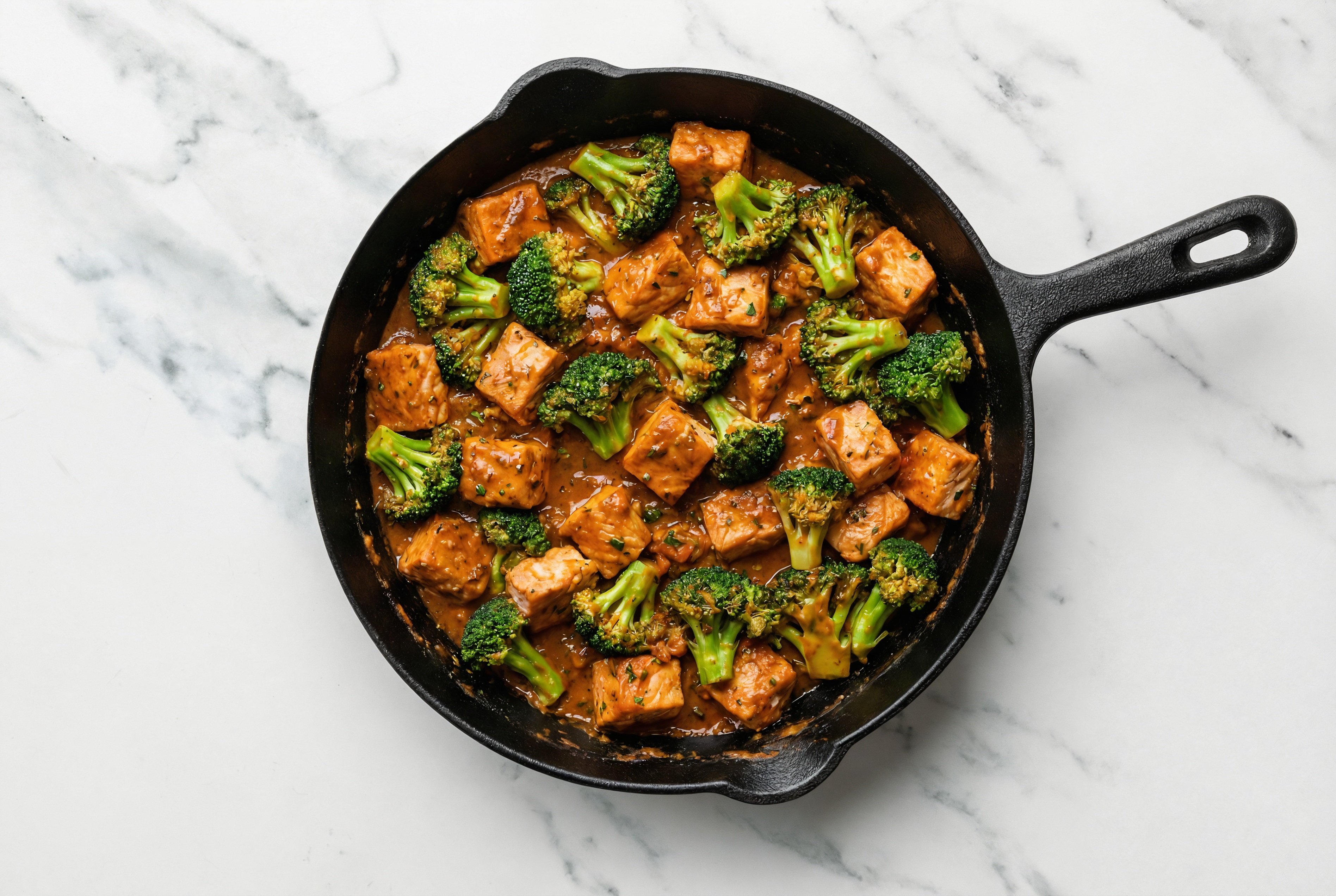 Tikka Masala Sockeye Salmon Stir-Fry with Broccoli