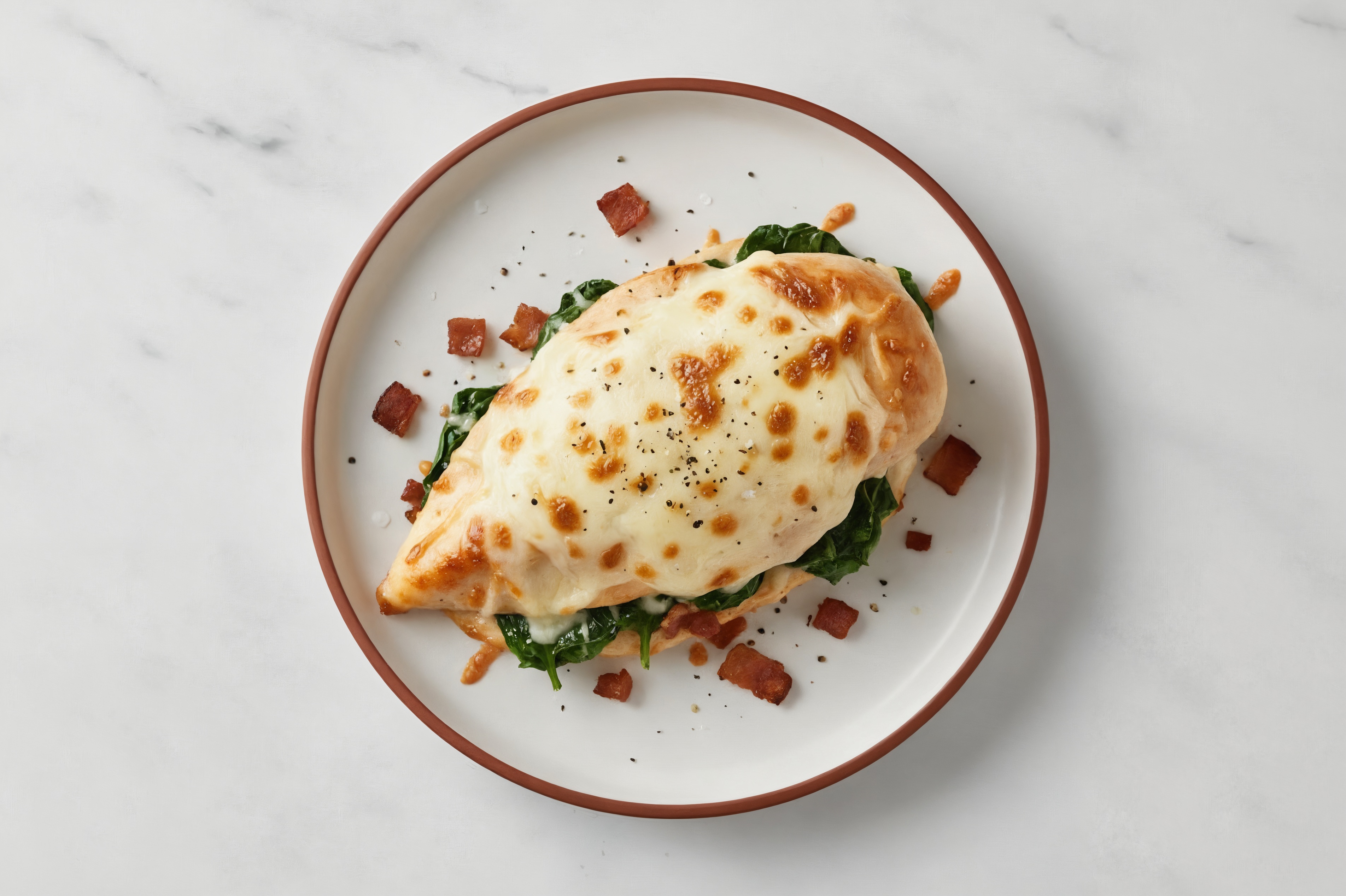 Hearty Cheesy Honey Herb Baked Chicken with Applewood Smoked Pork Bacon