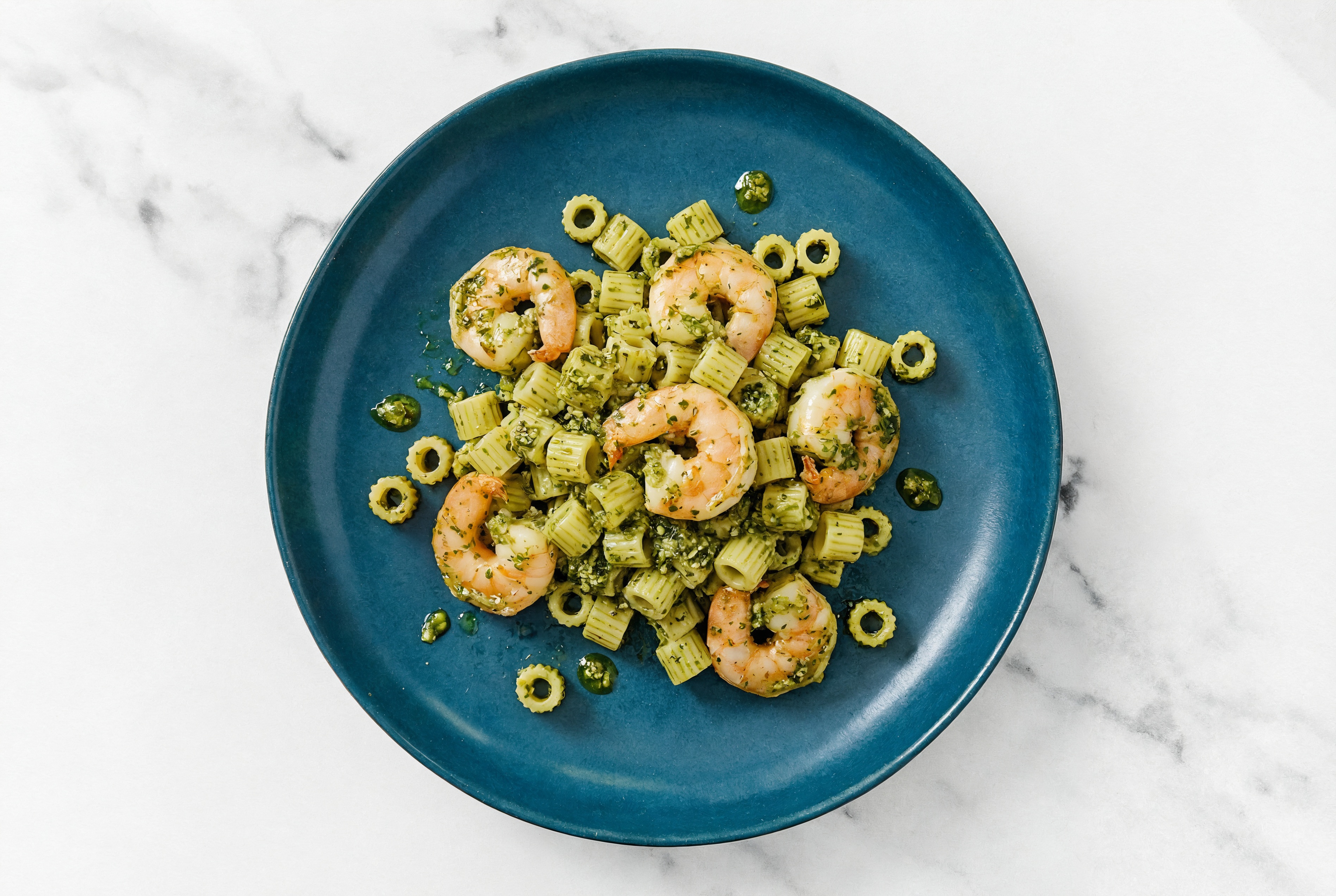 Tubetti Shrimp Basil Pesto