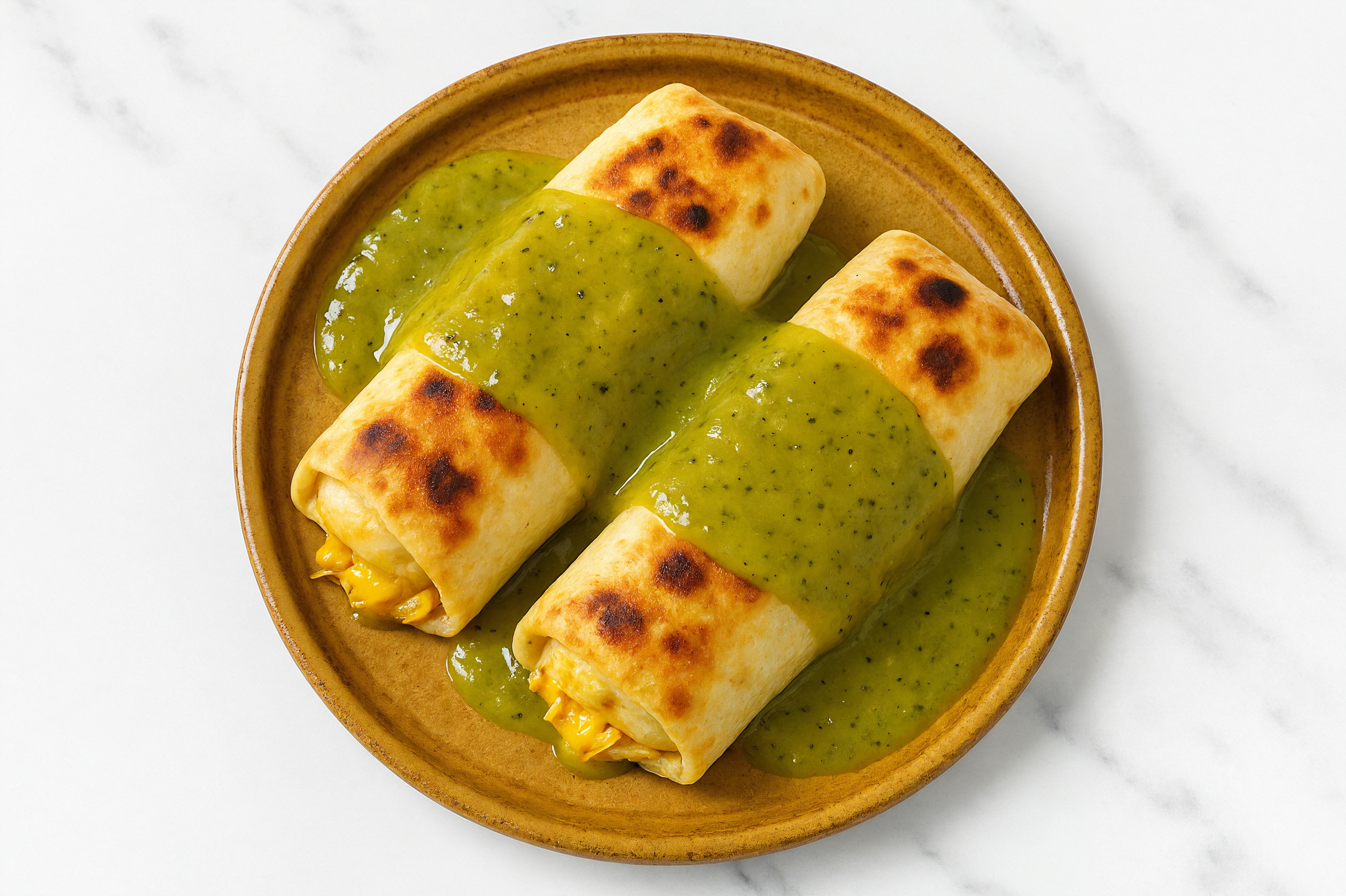 Green Chile Chicken n Cheese Chimichangas with Sharp Cheddar Bar