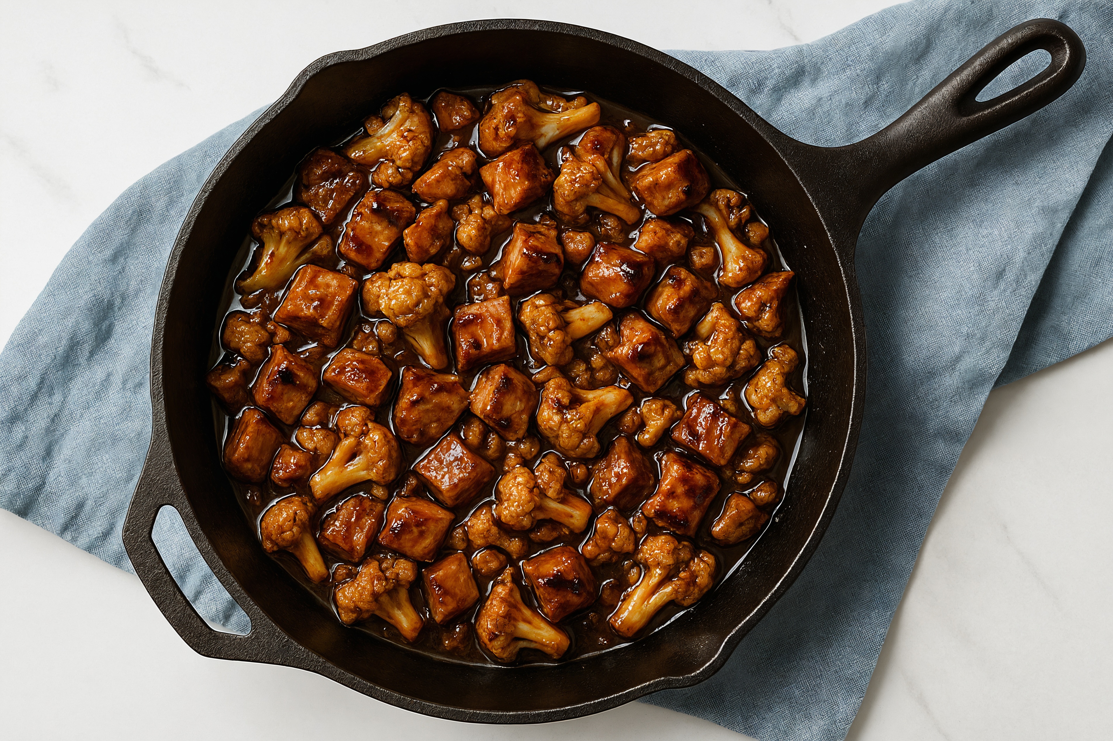 Teriyaki Grilled Pork Stir-Fry with Cauliflower