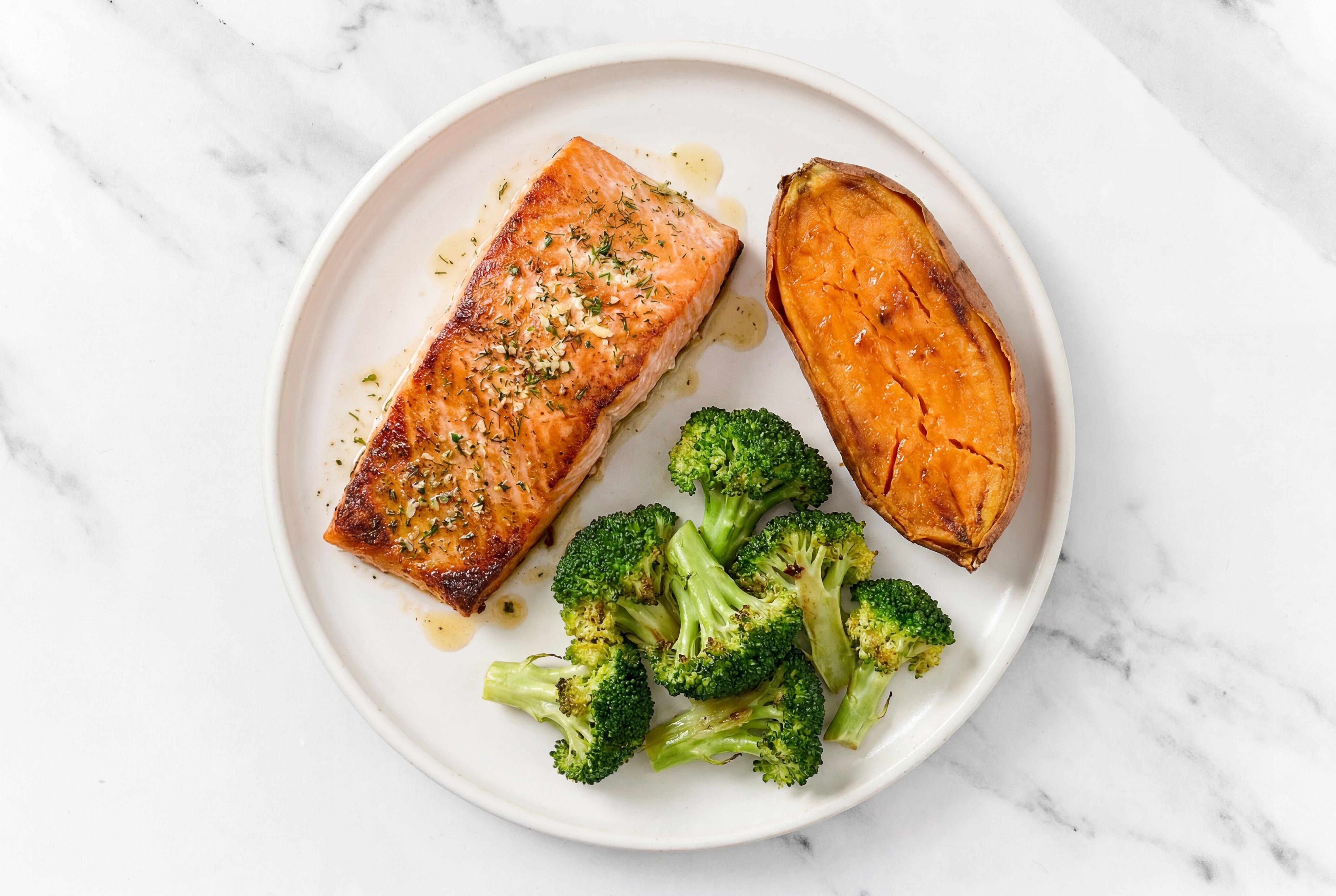 Herby Ranch Seasoned Sockeye with Sweet Potato + Organic Broccoli
