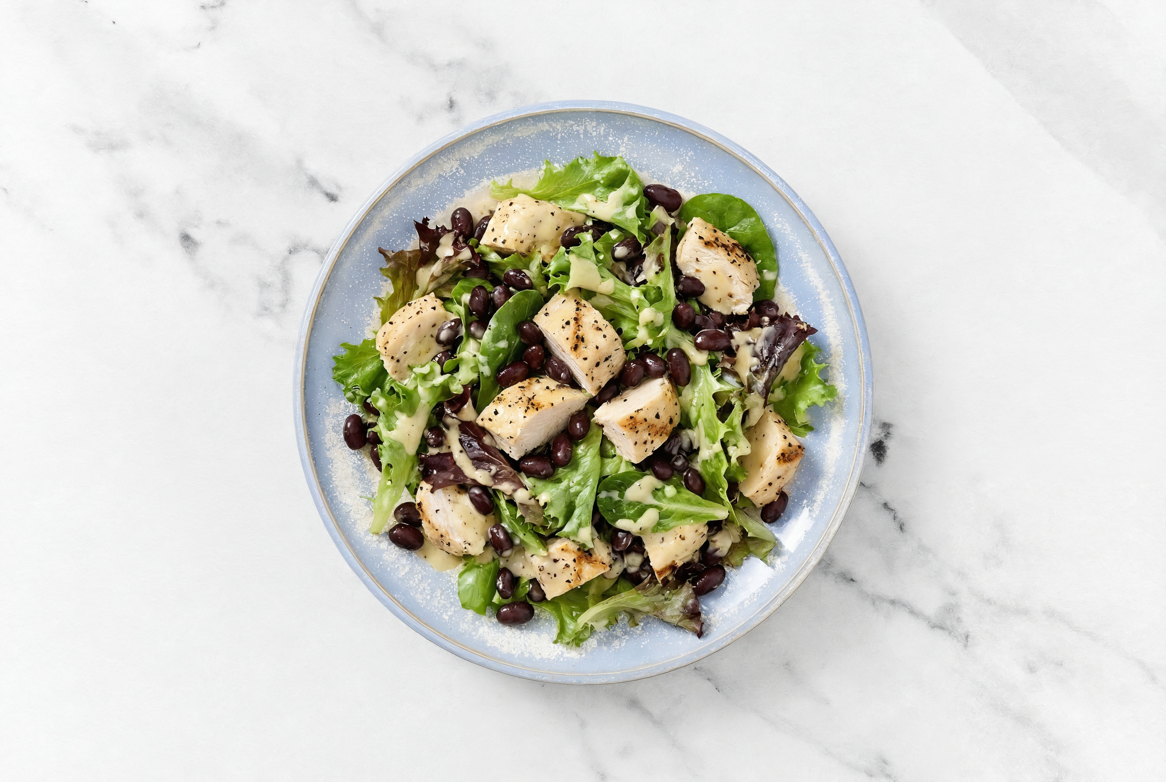 Grilled Chicken + Black Bean Vegan Caesar Dressing Cup
