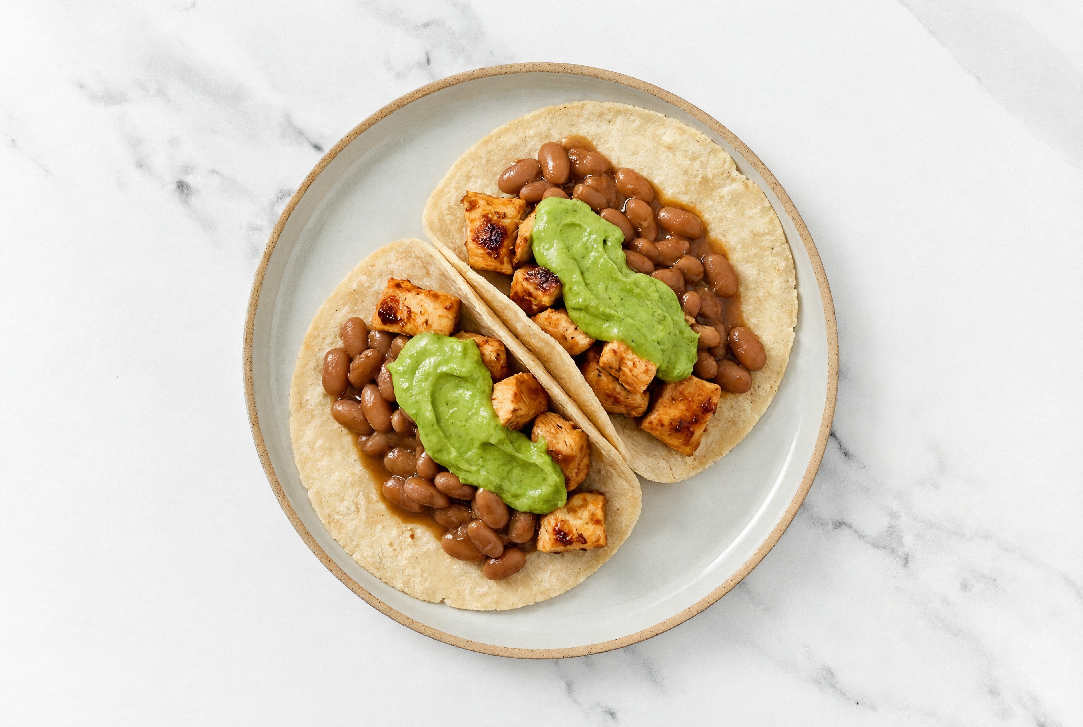 Chipotle Chicken Tacos with Avocado & Pinto Beans