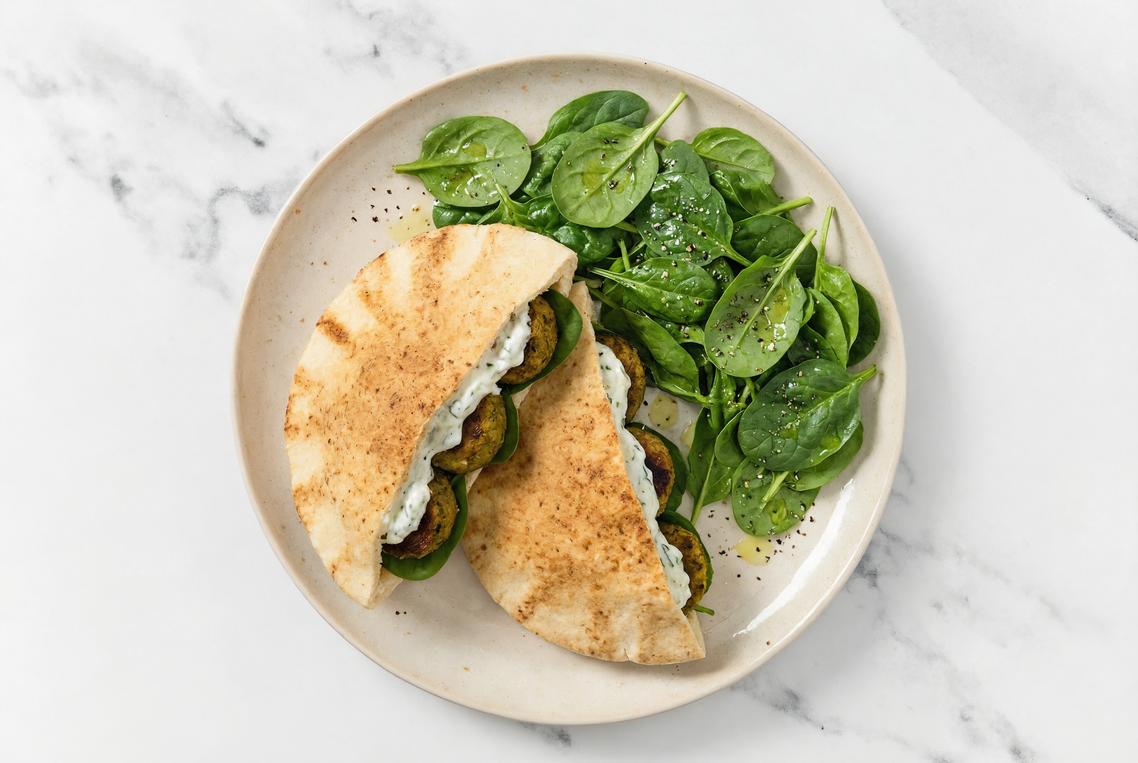 Rustic Classic Dairy-Free Tzatziki'd Falafel Sandwiches