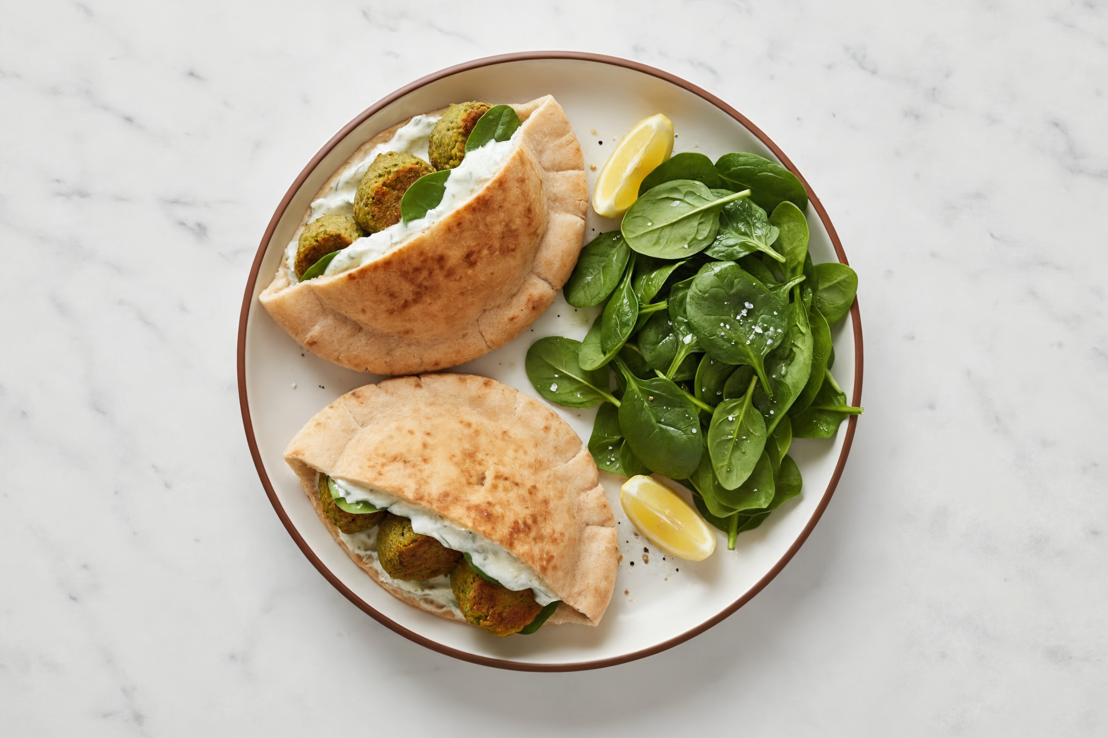 Hearty Classic Dairy-Free Tzatziki'd Falafel Sandwiches