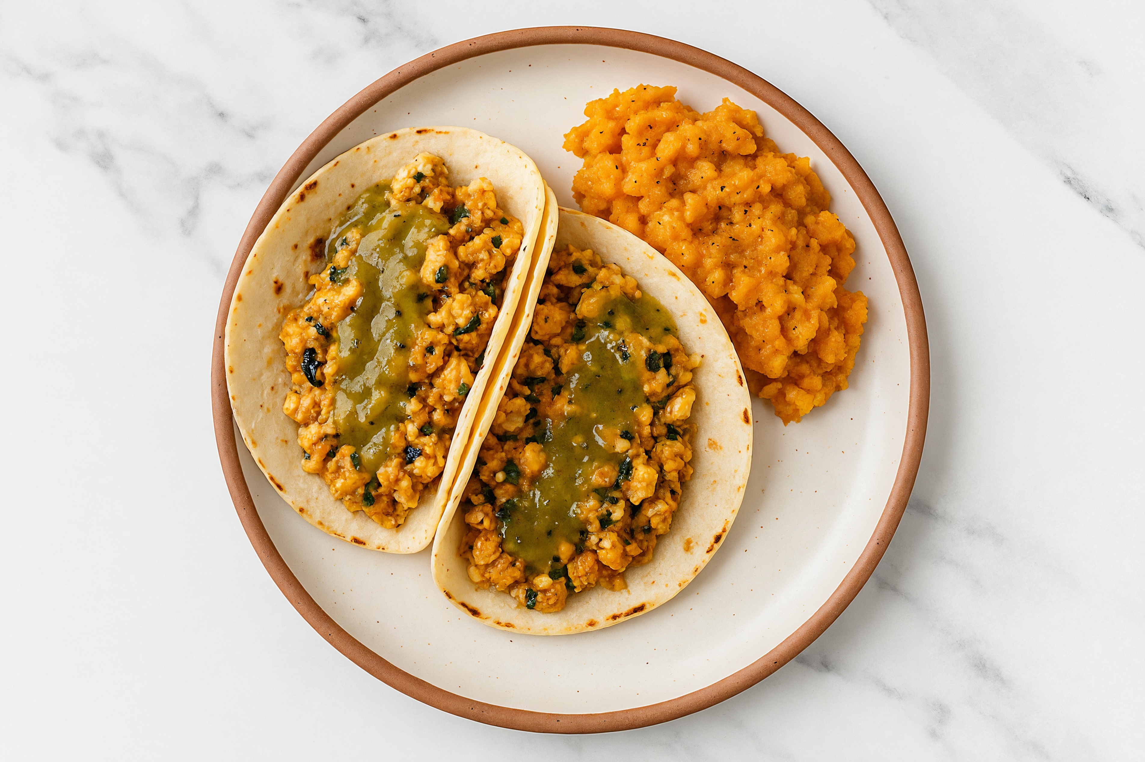 Spicy Southwest Chicken + Japanese Sweet Potato Tacos