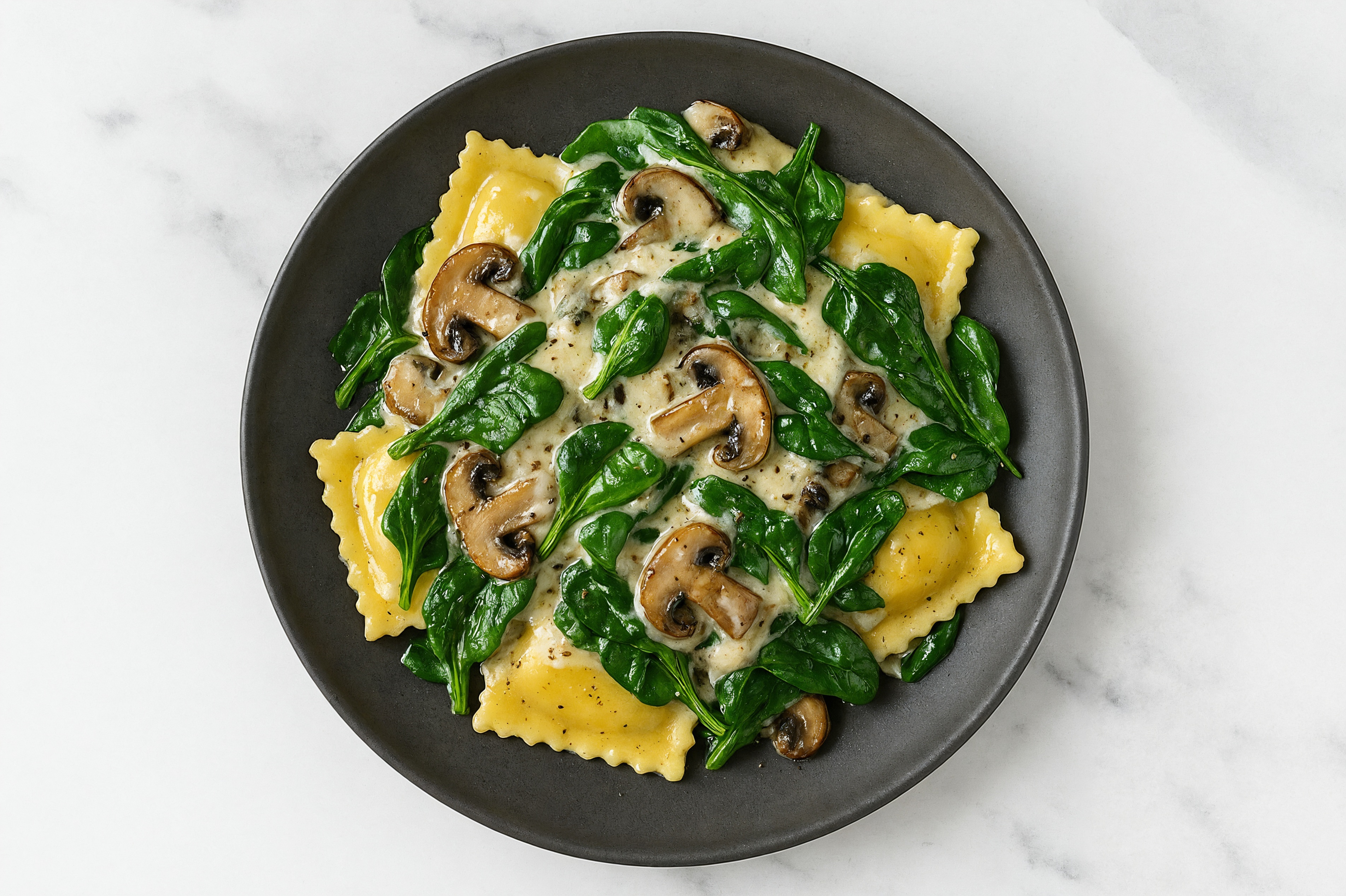 Creamy Organic Spinach + Mushroom Butternut Ravioli