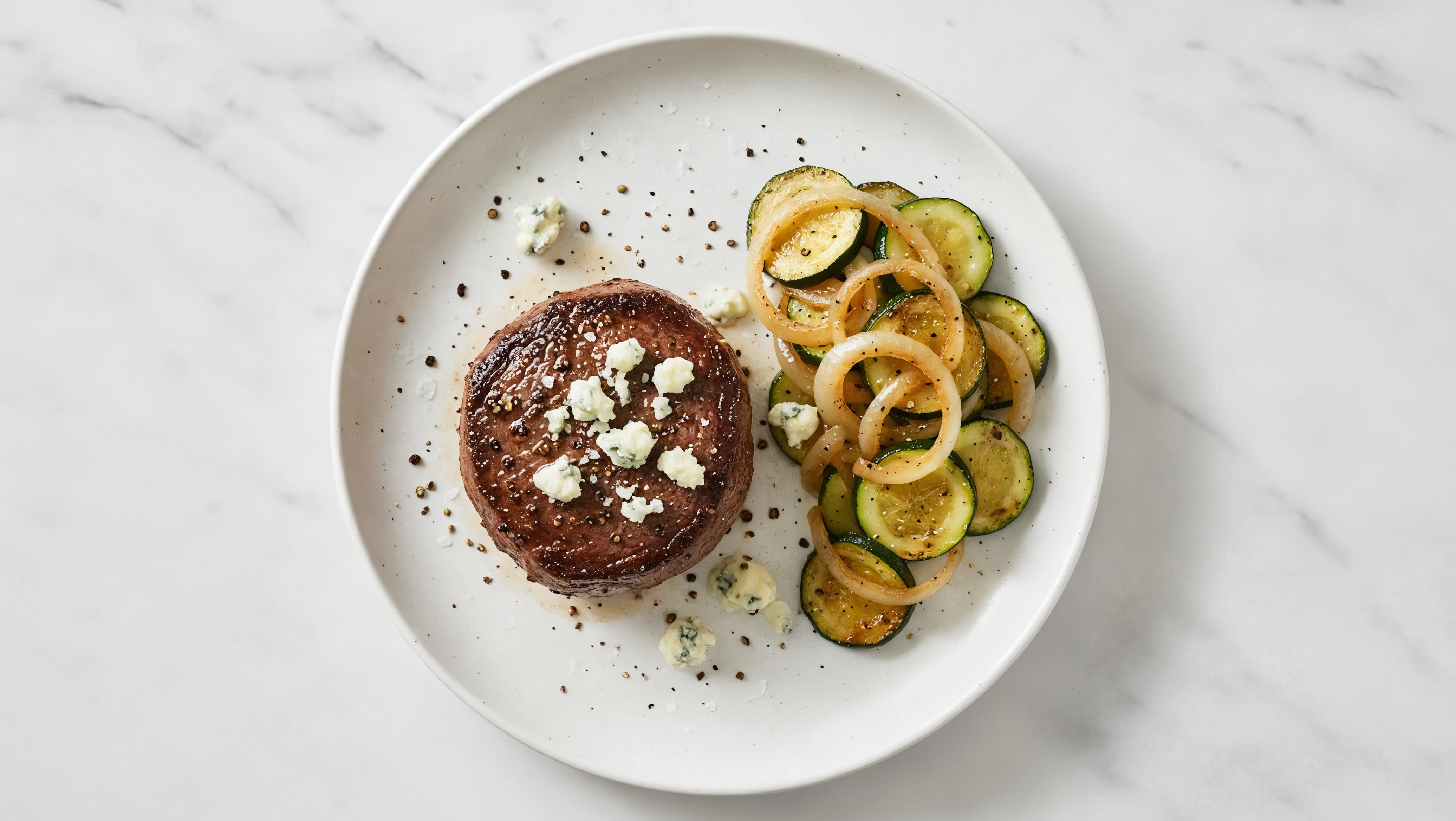 Filet Mignon + Zucchini Saute
