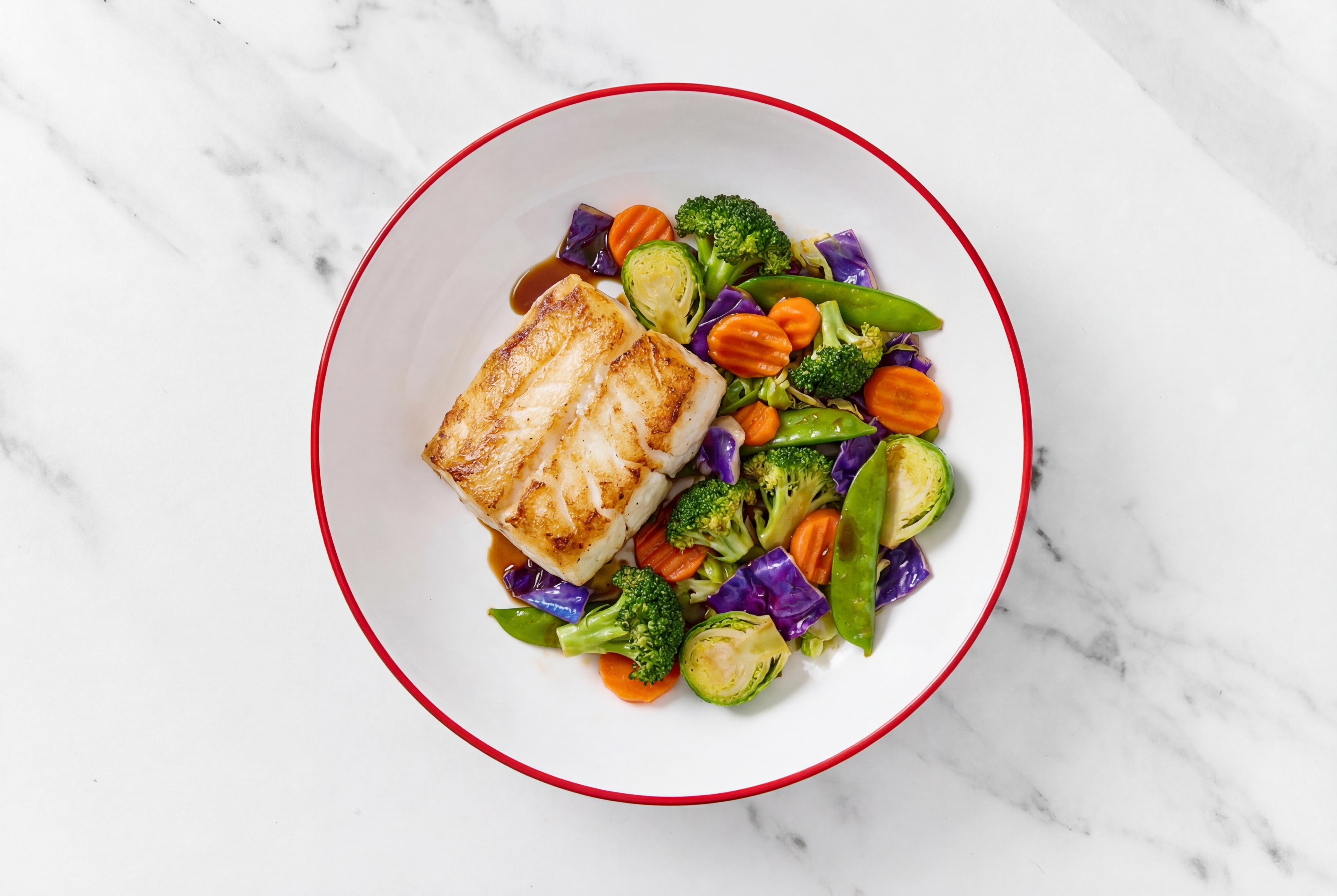 Seared Barramundi + Teriyaki Veggies