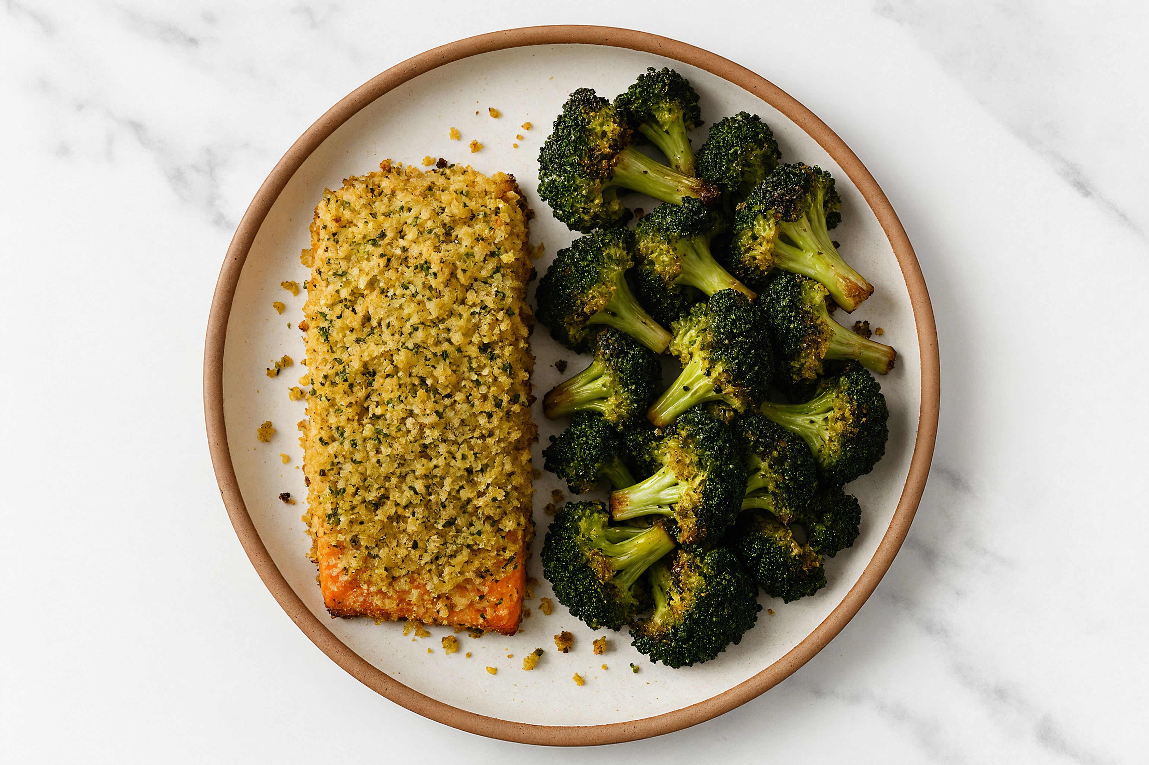 Jalapeño Panko Crusted Sockeye Salmon + Organic Broccoli
