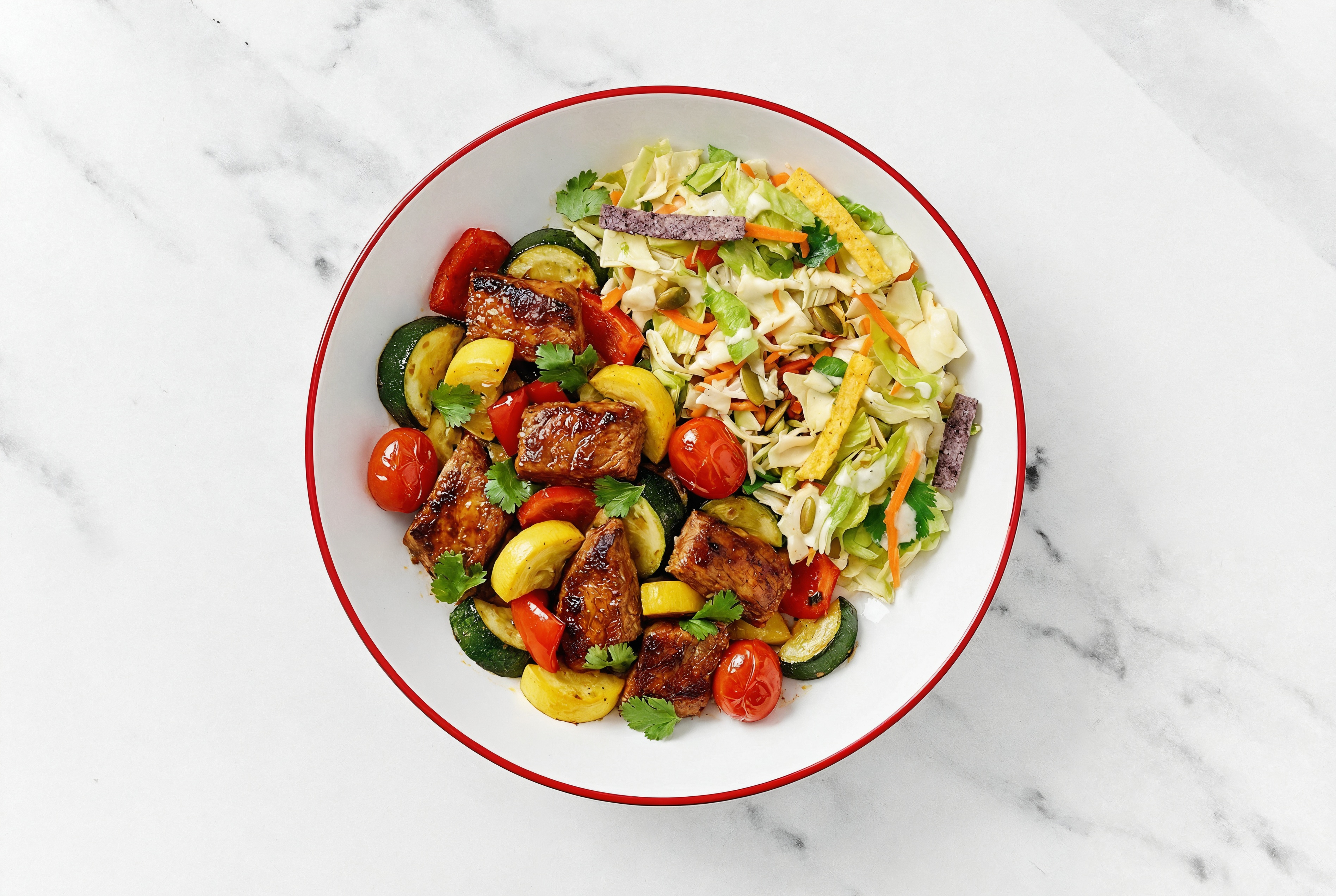 Honey Mustard Baked Flank & Squash with Southwest Salad