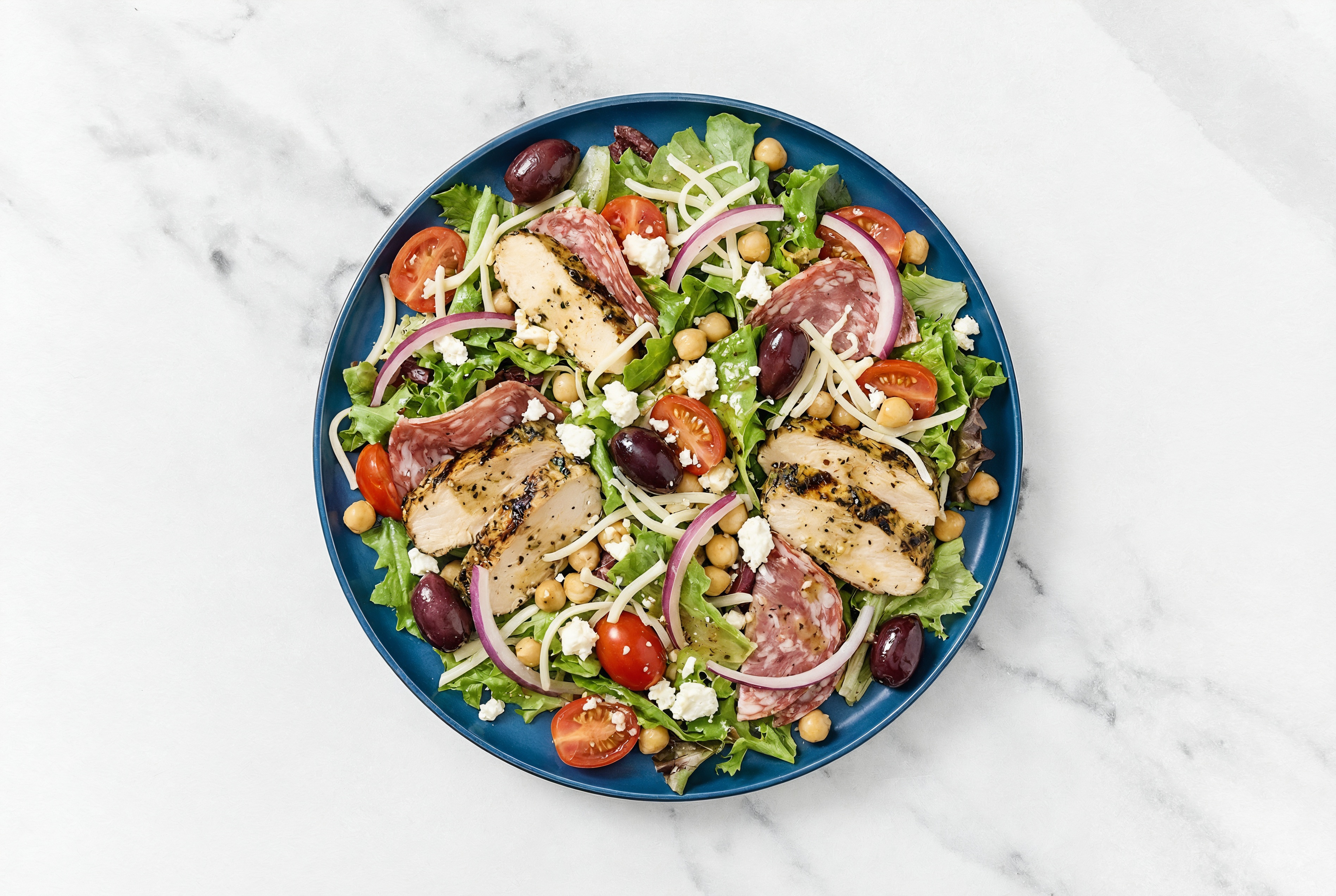 Mediterranean Grilled Chicken Breast Greek Antipasto Salad