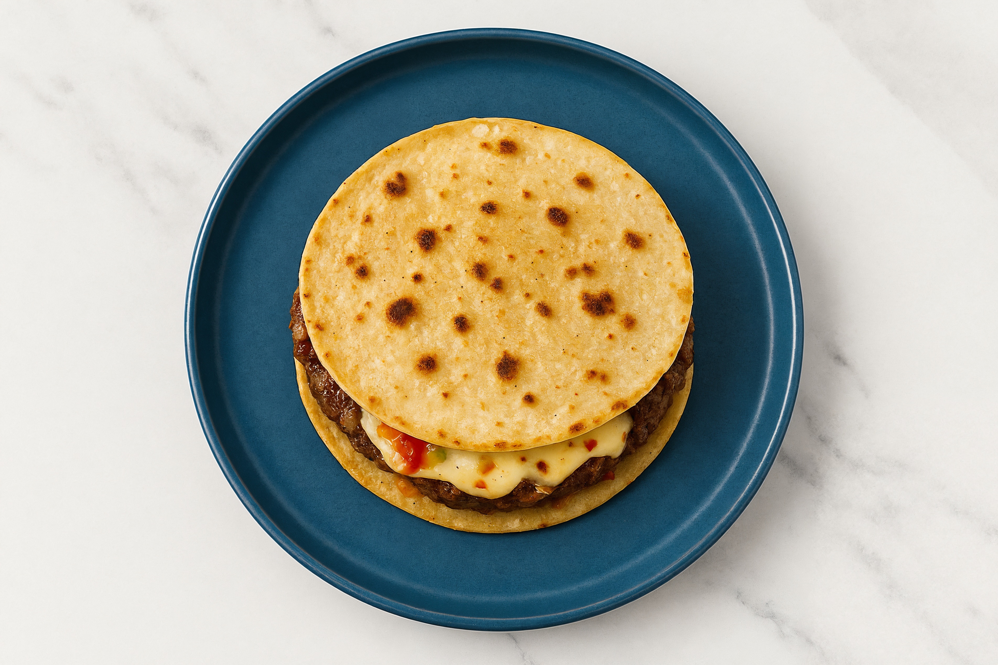 Hamburger Quesadillas with Ground Beef Patties