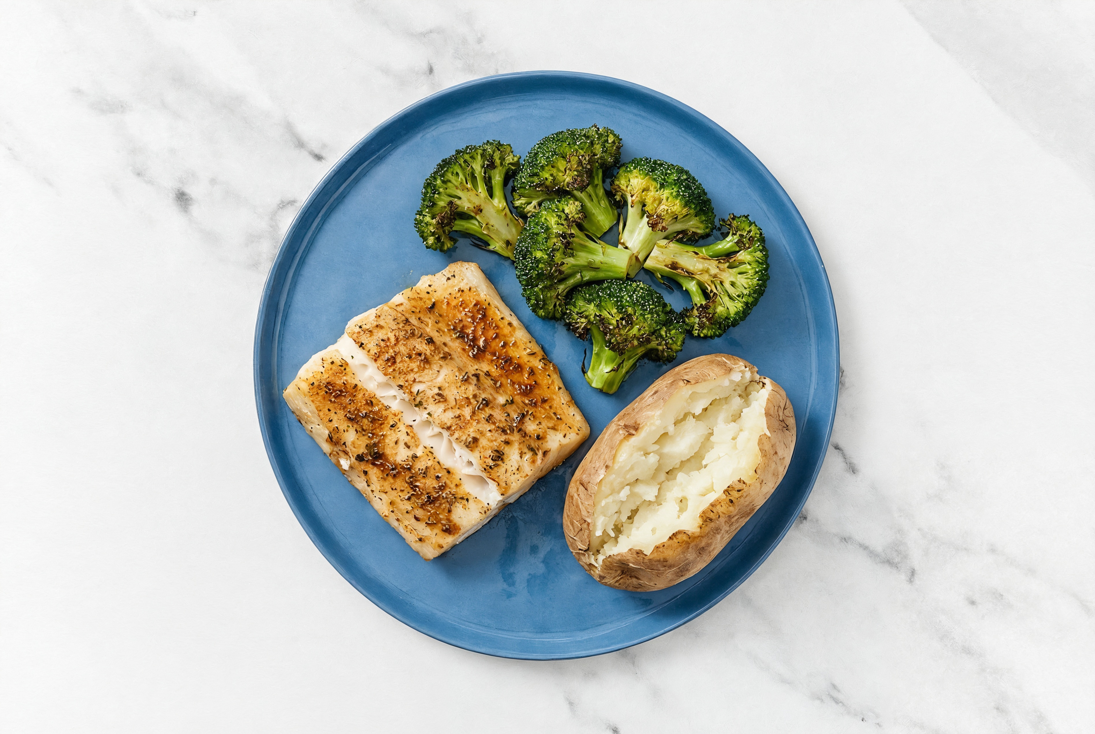 Roasted Honey Herb Barramundi with Broccoli
