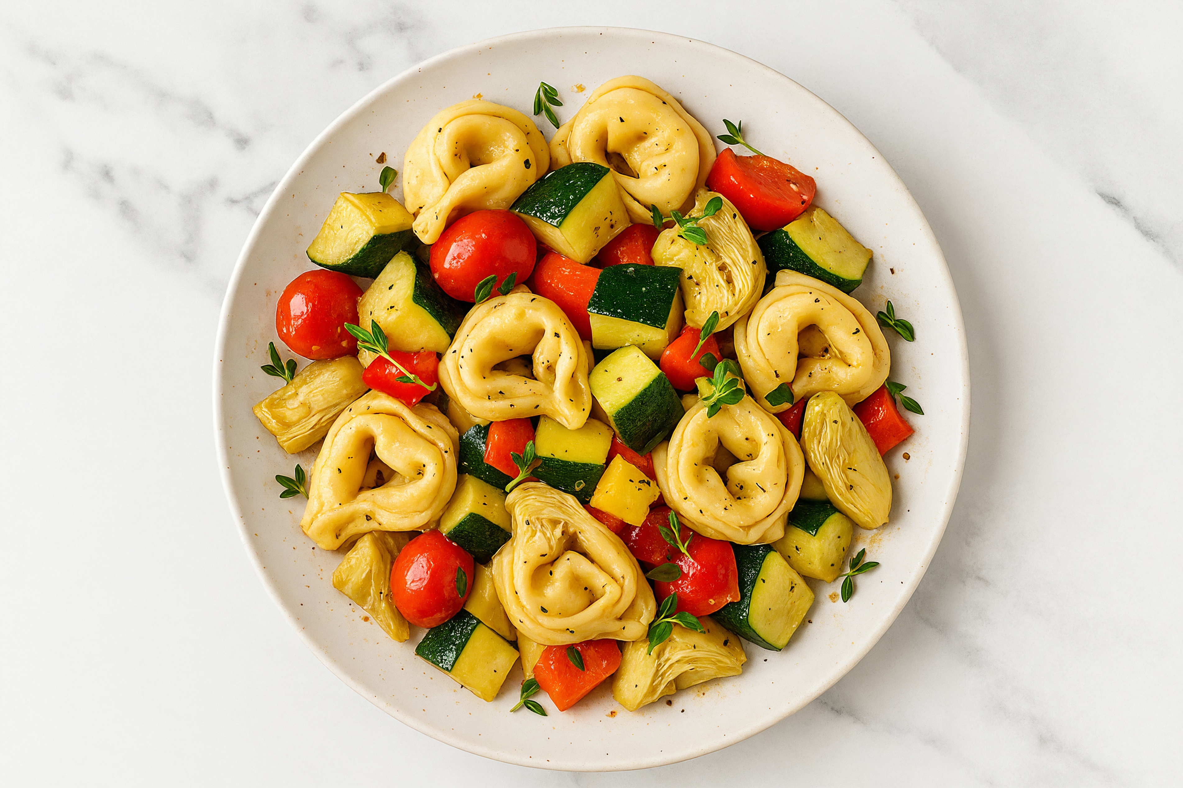Squash n' Artichoke Ratatouille Tortelloni