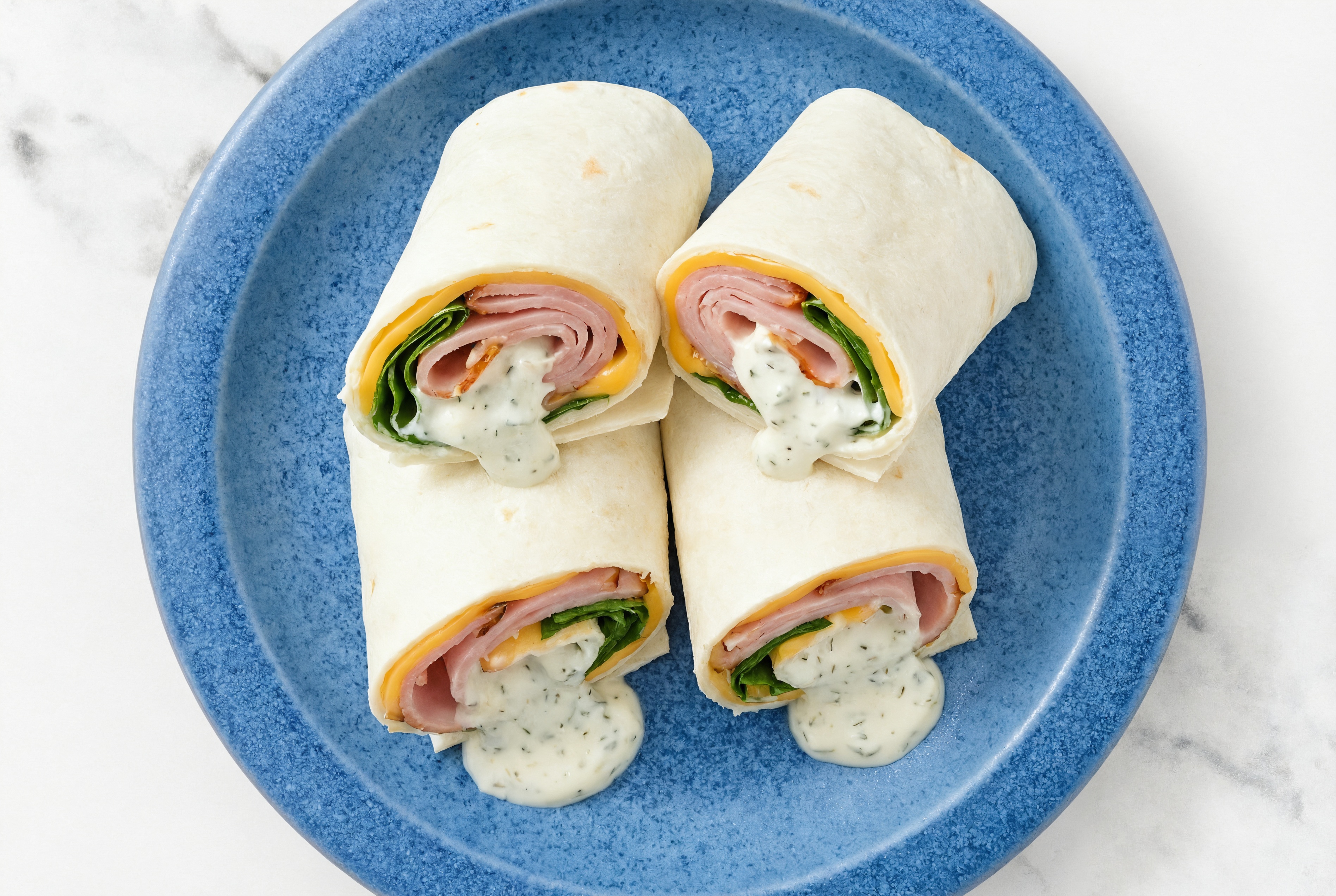 Tzatziki Honey Ham + American Wraps with Spinach