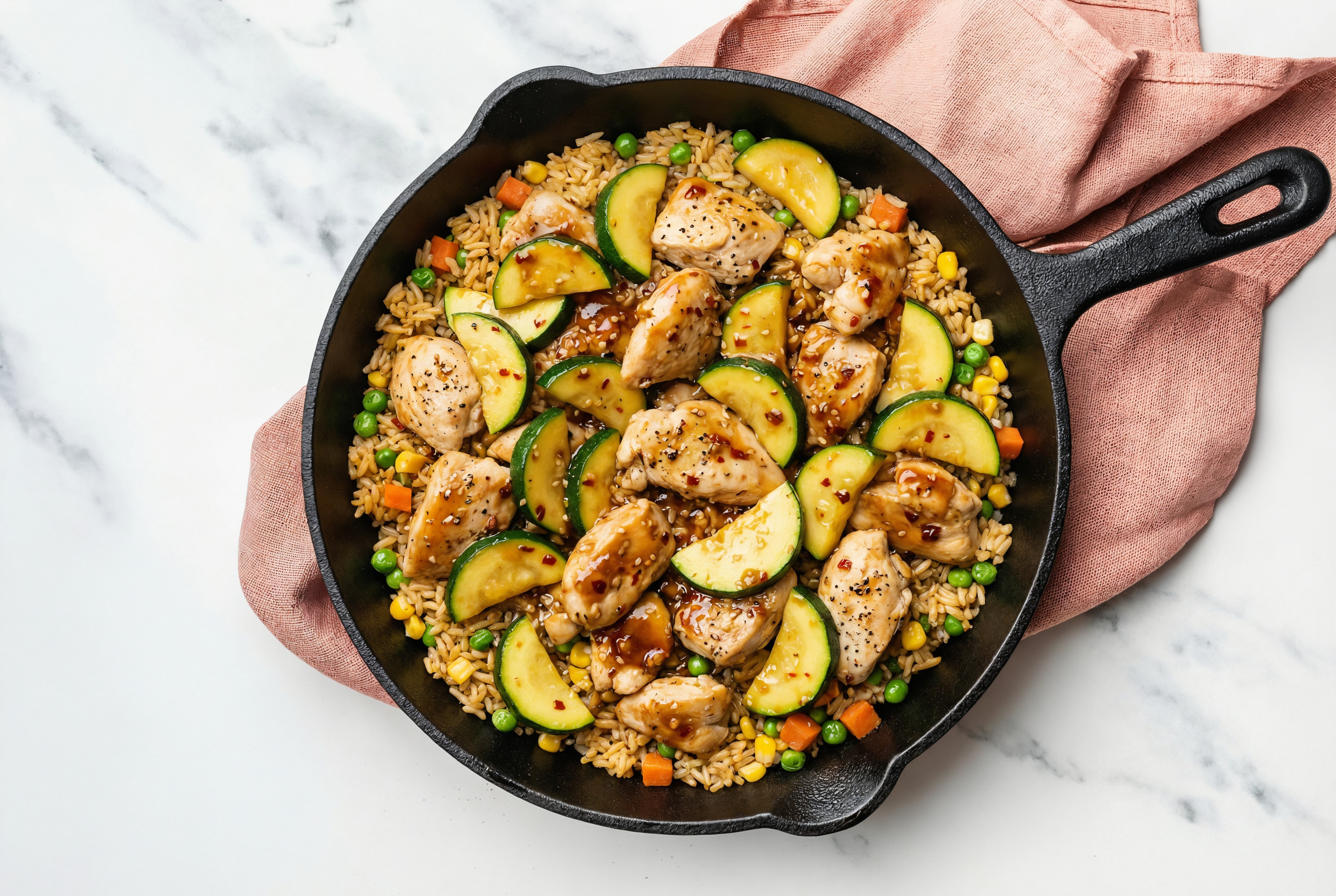 Chicken + Zucchini Fried Rice