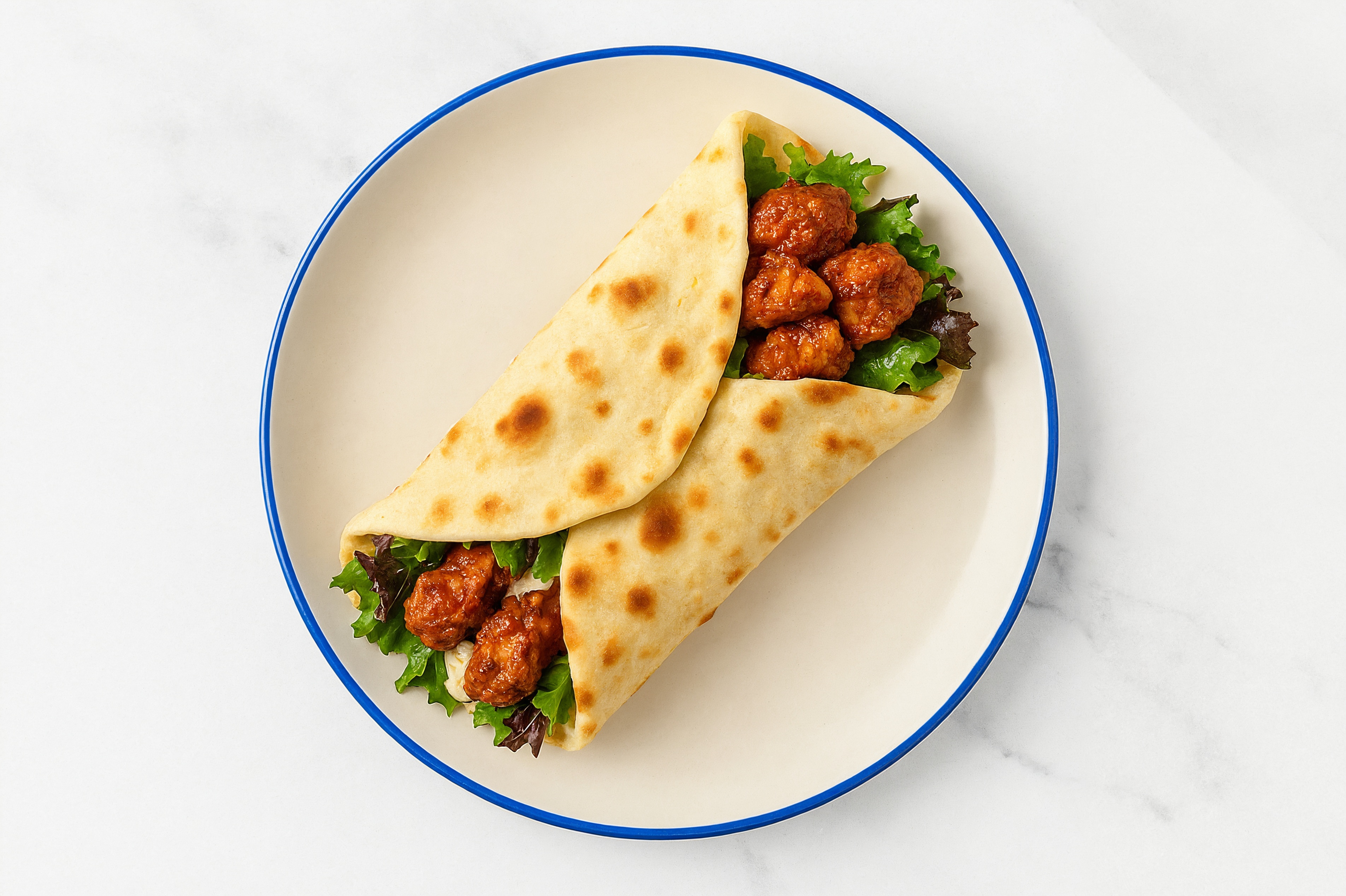 Tandoori Chicken Buffalo Ranch Naan Wrap