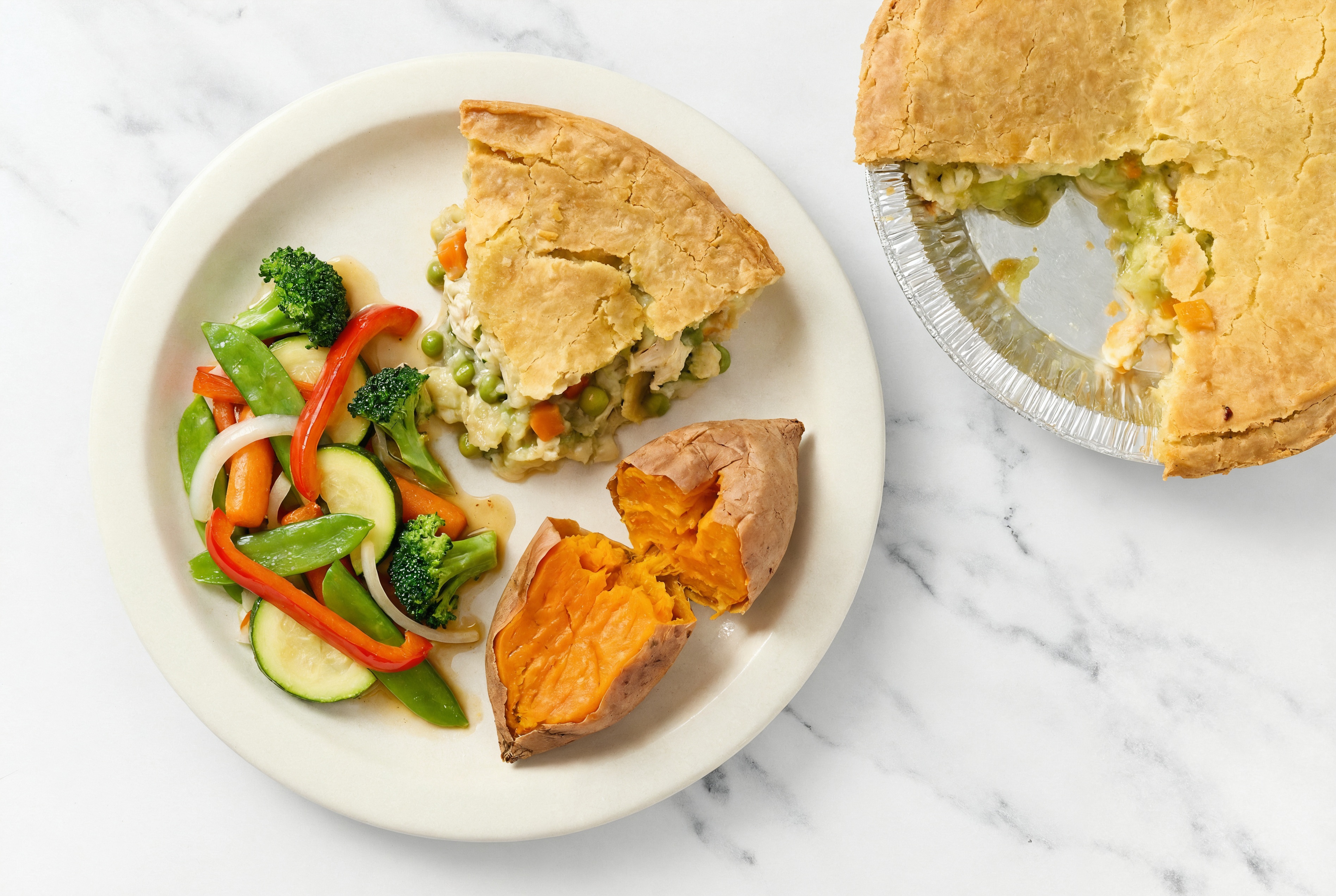 Chicken Pot Pie with Veggies & Sweet Potato