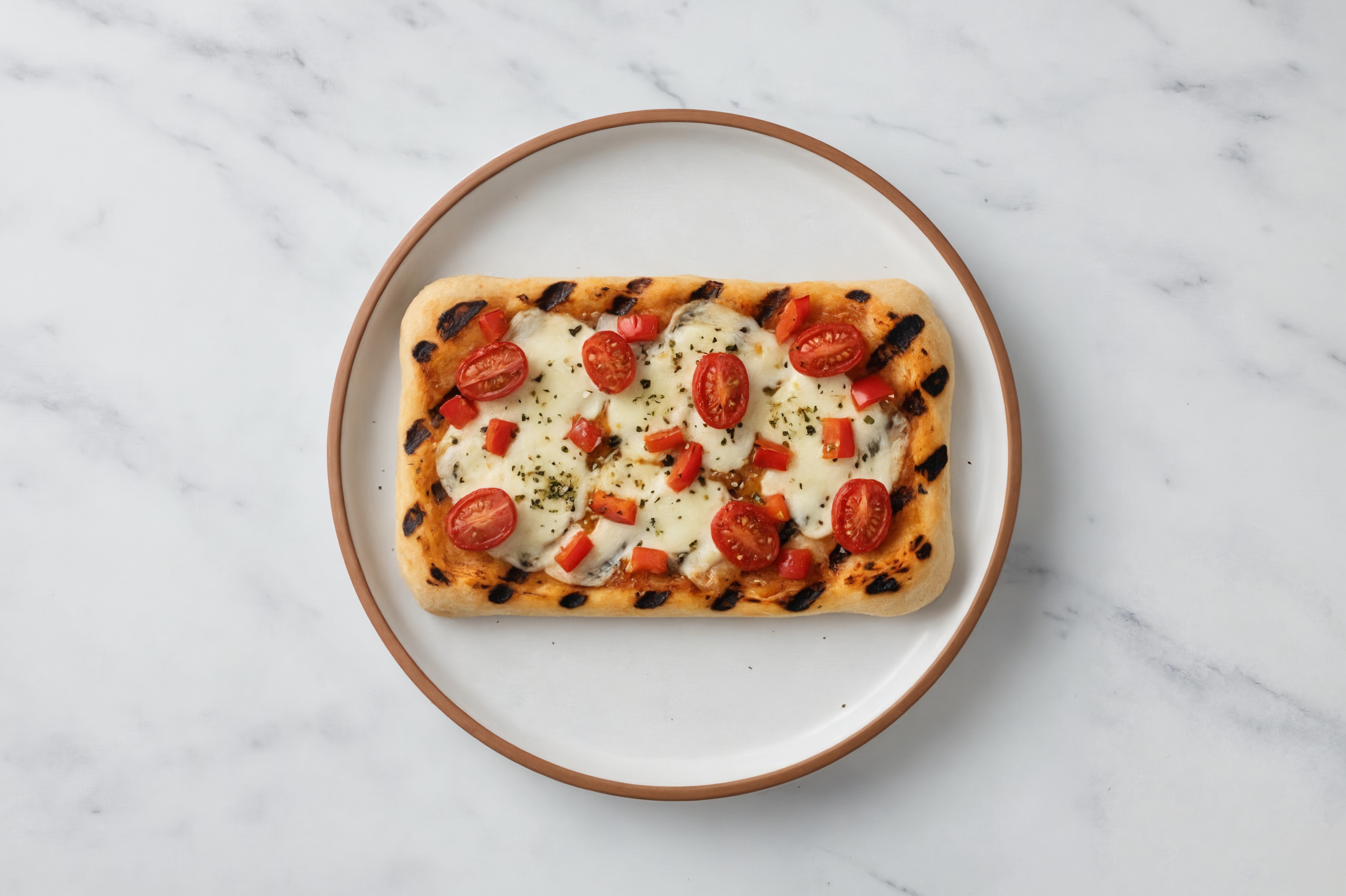 Bell Pepper Wood Grilled Pizza Crusts with Quick Tomato Sauce