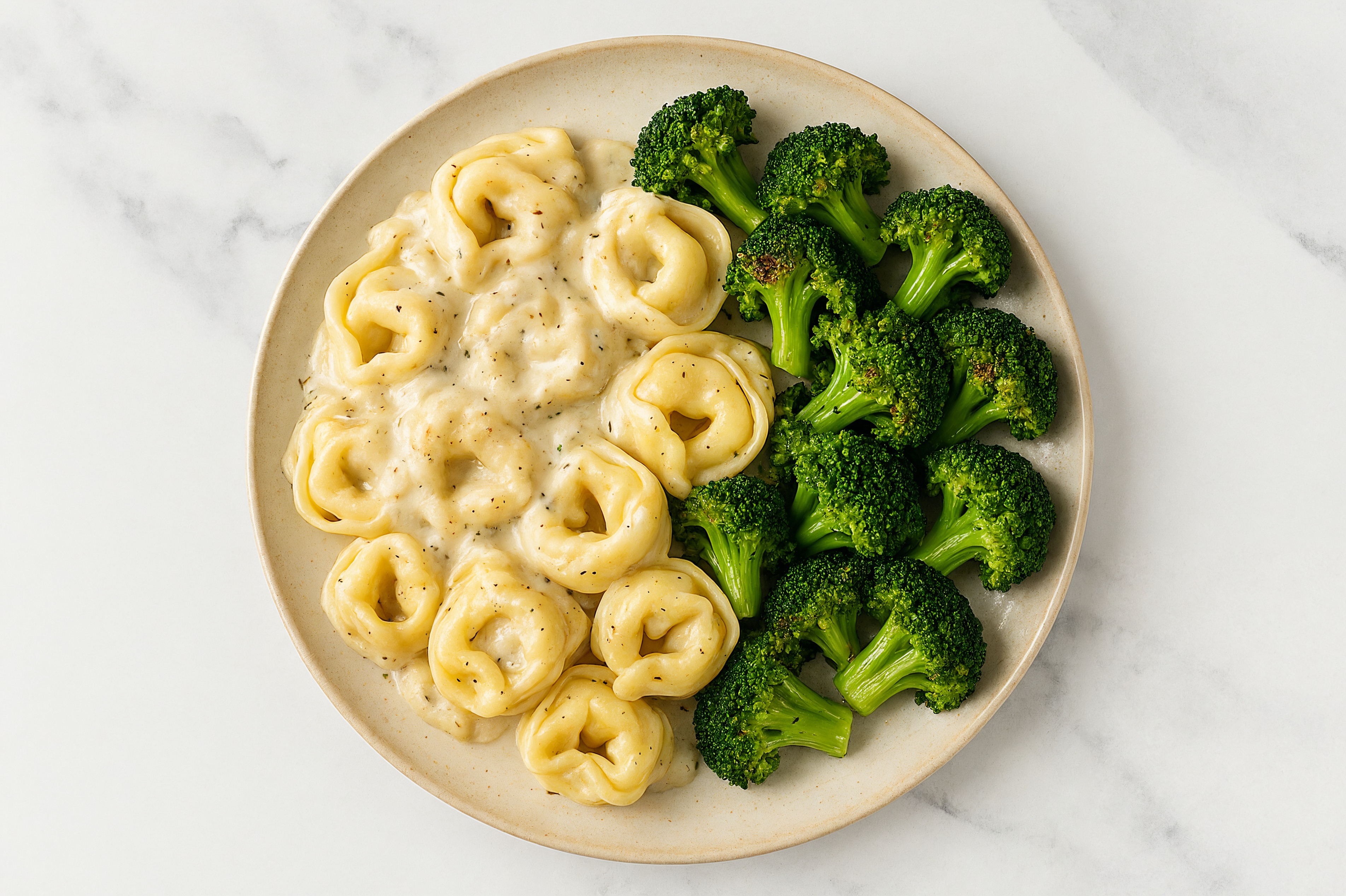 Creamy Broccoli Tortelloni Truffle