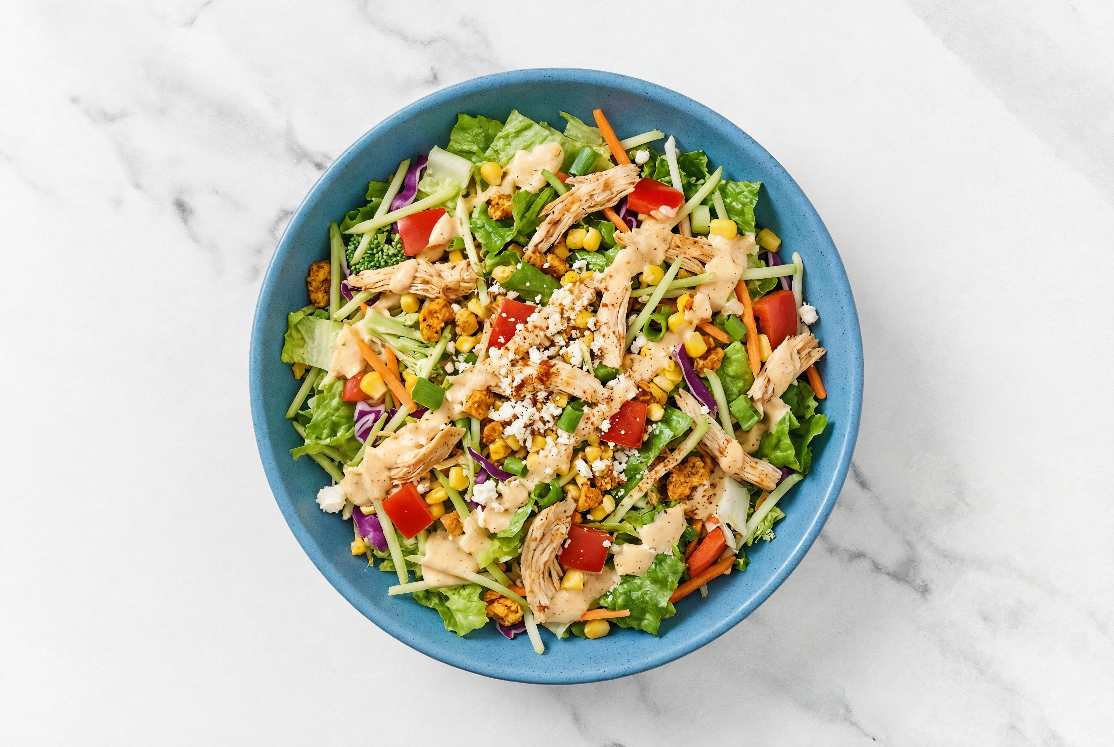 Street Corn Chicken Salad with Red Bell Pepper